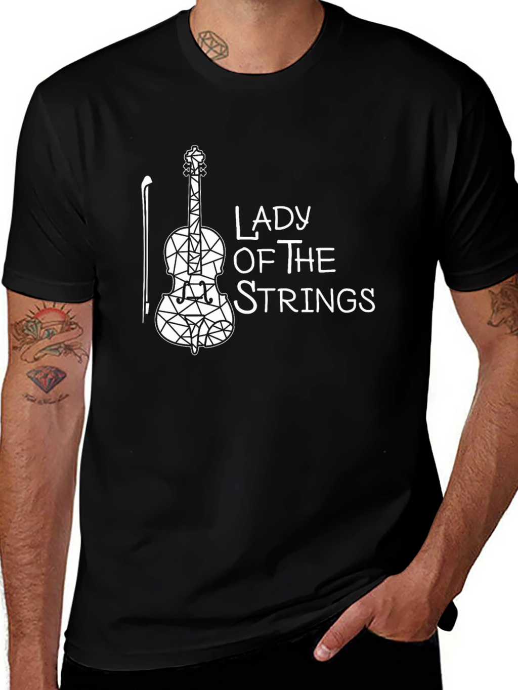 Lady of the Strings Black T-Shirt
