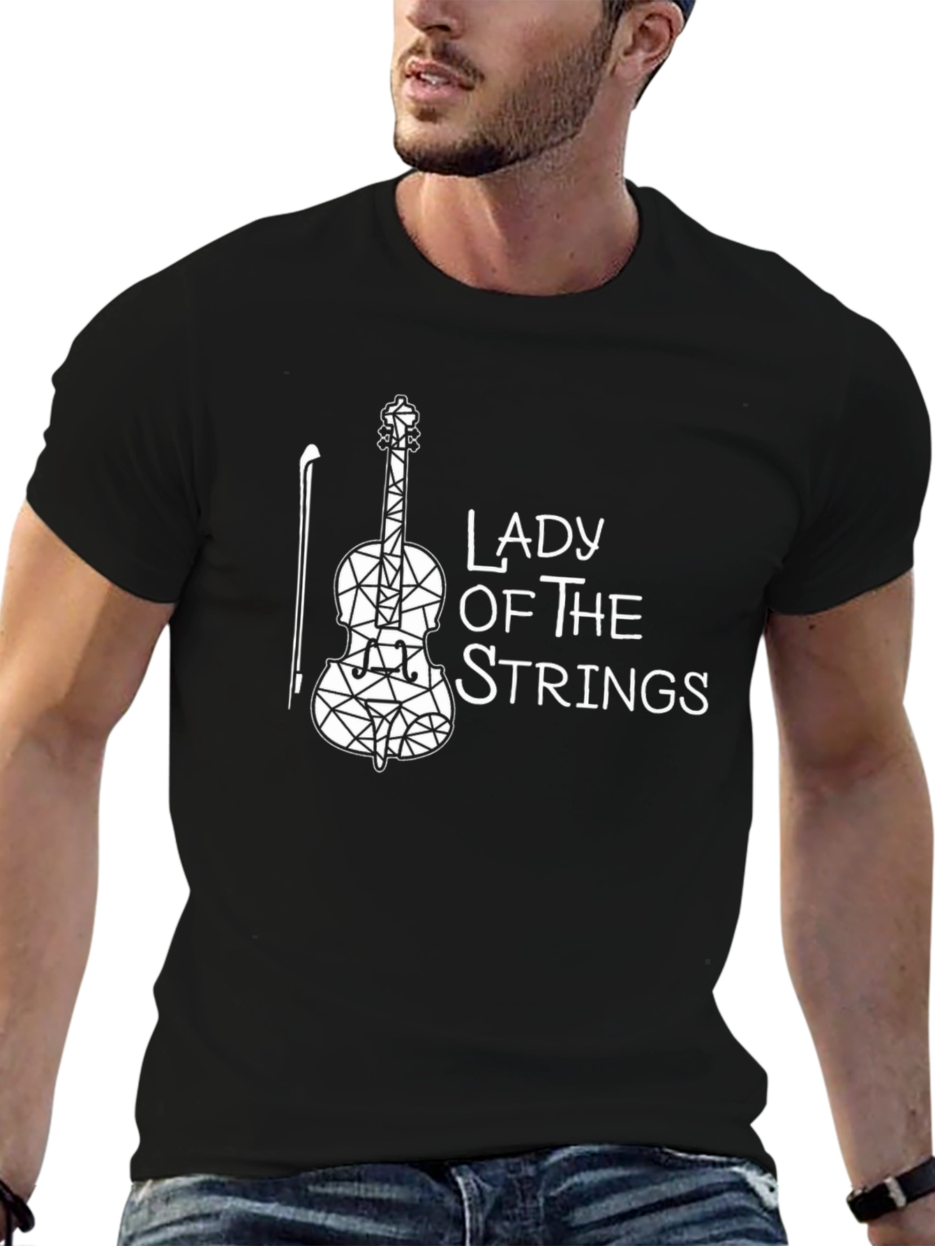 Lady of the Strings Black T-Shirt