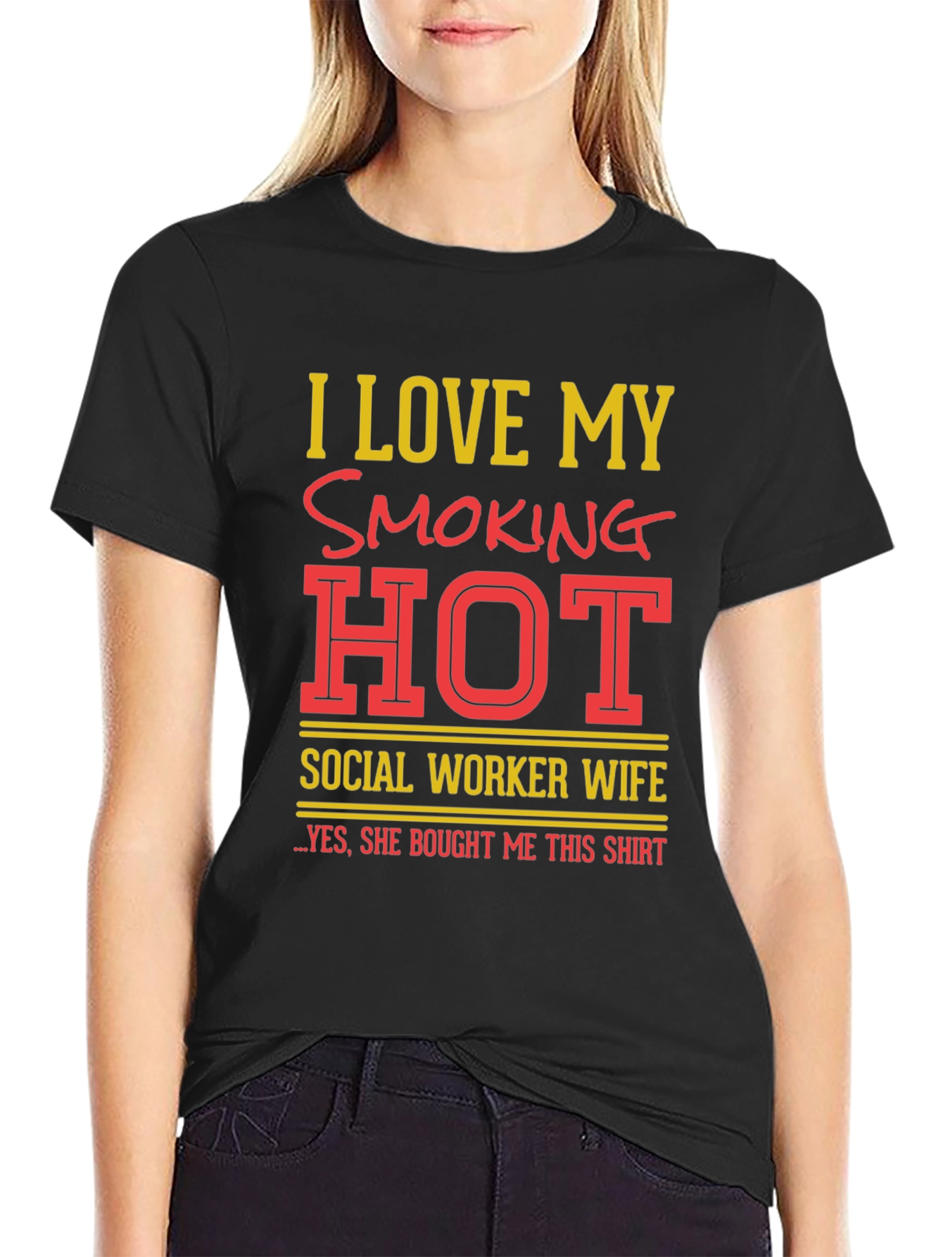 I Love My Smoking Hot Social Worker Wife T-Shirt