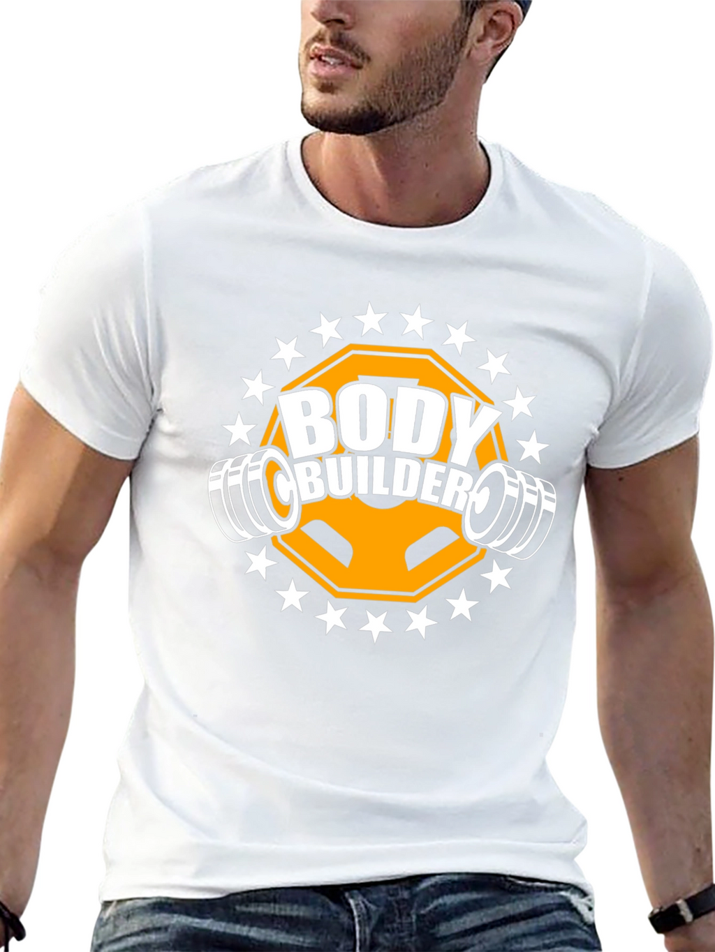 Bodybuilder Gym T-Shirt Black Training Fitness Top