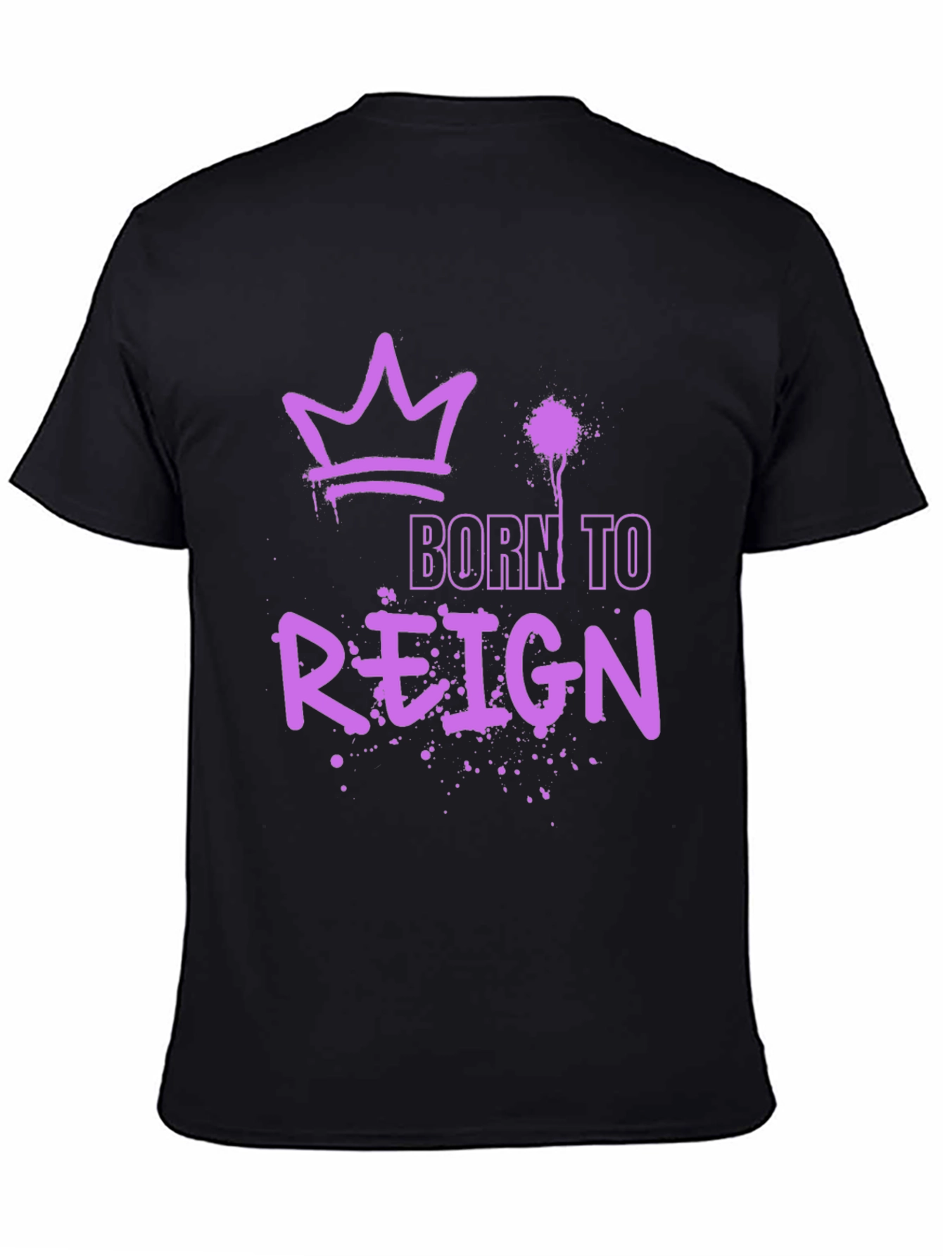 Born to Reign Graphic Tee - Stylish Crown Design