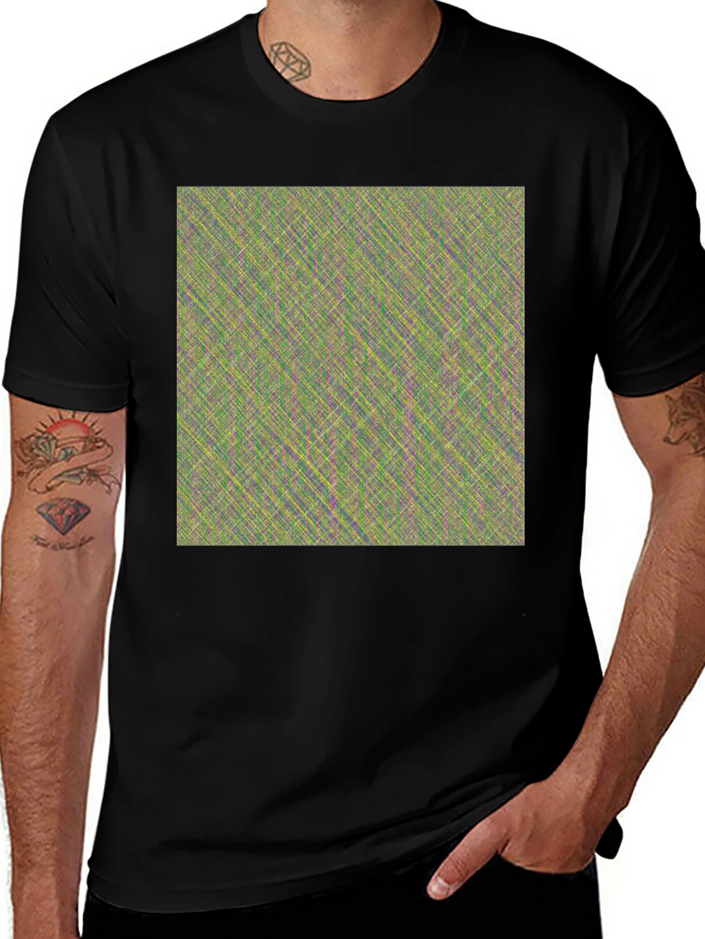 Abstract Pattern Crew Neck T-Shirt