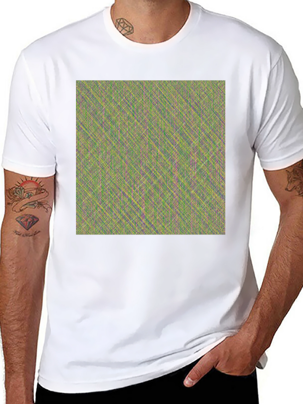 Abstract Pattern Crew Neck T-Shirt