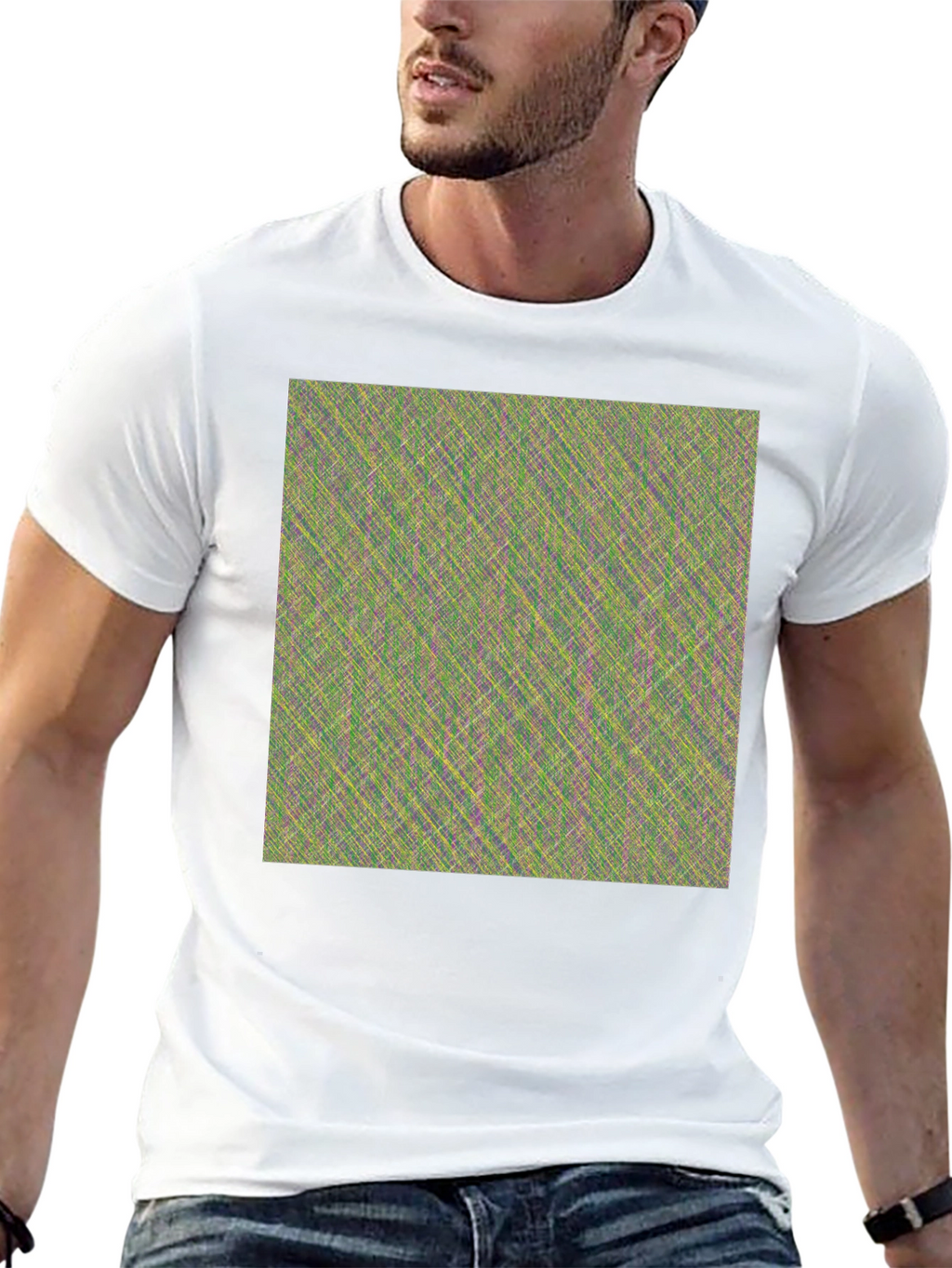 Abstract Pattern Crew Neck T-Shirt