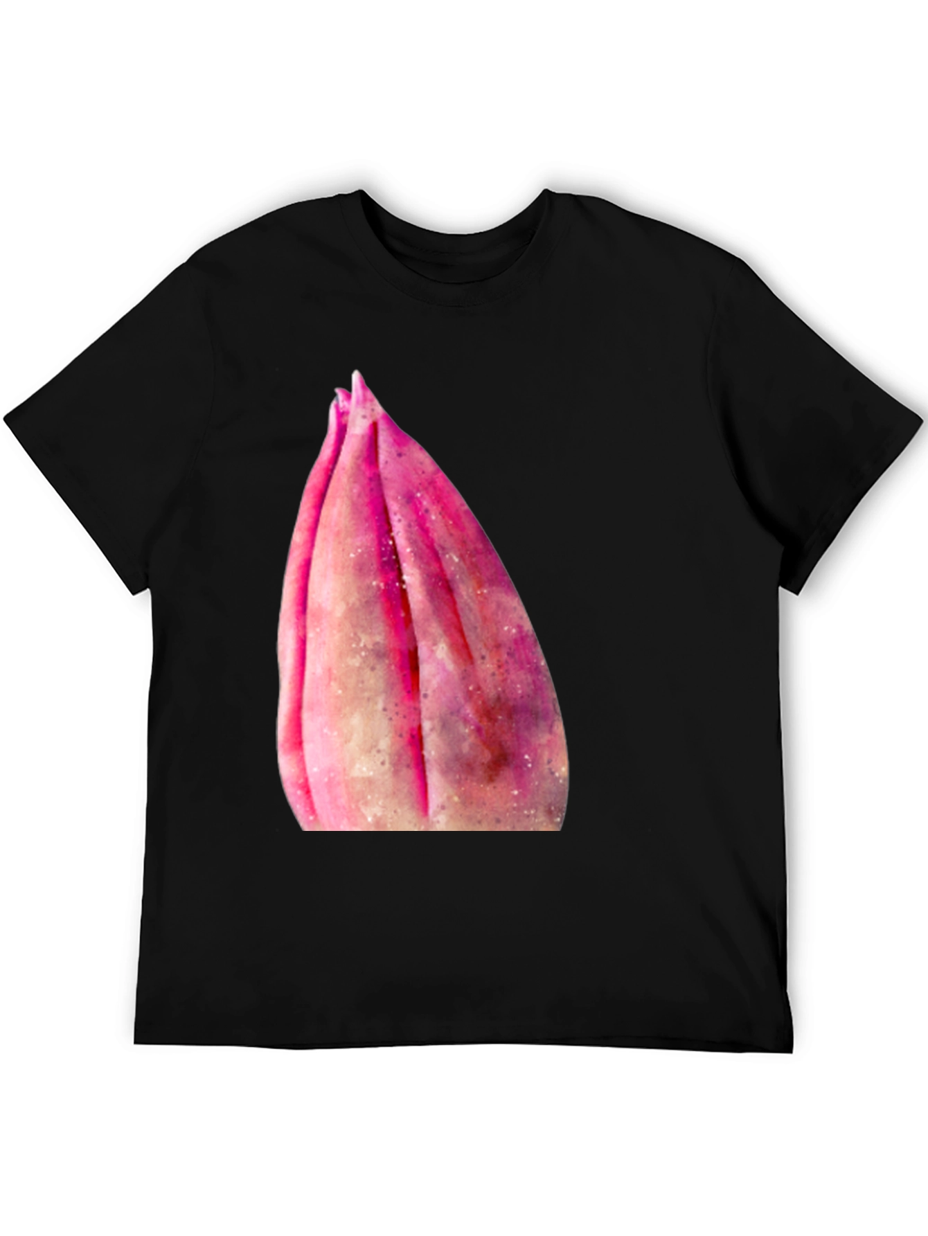 Pink Flower Bud T-Shirt - Soft Cotton Casual Tee