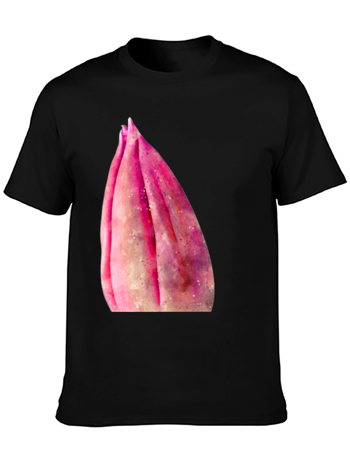 Pink Flower Bud T-Shirt - Soft Cotton Casual Tee