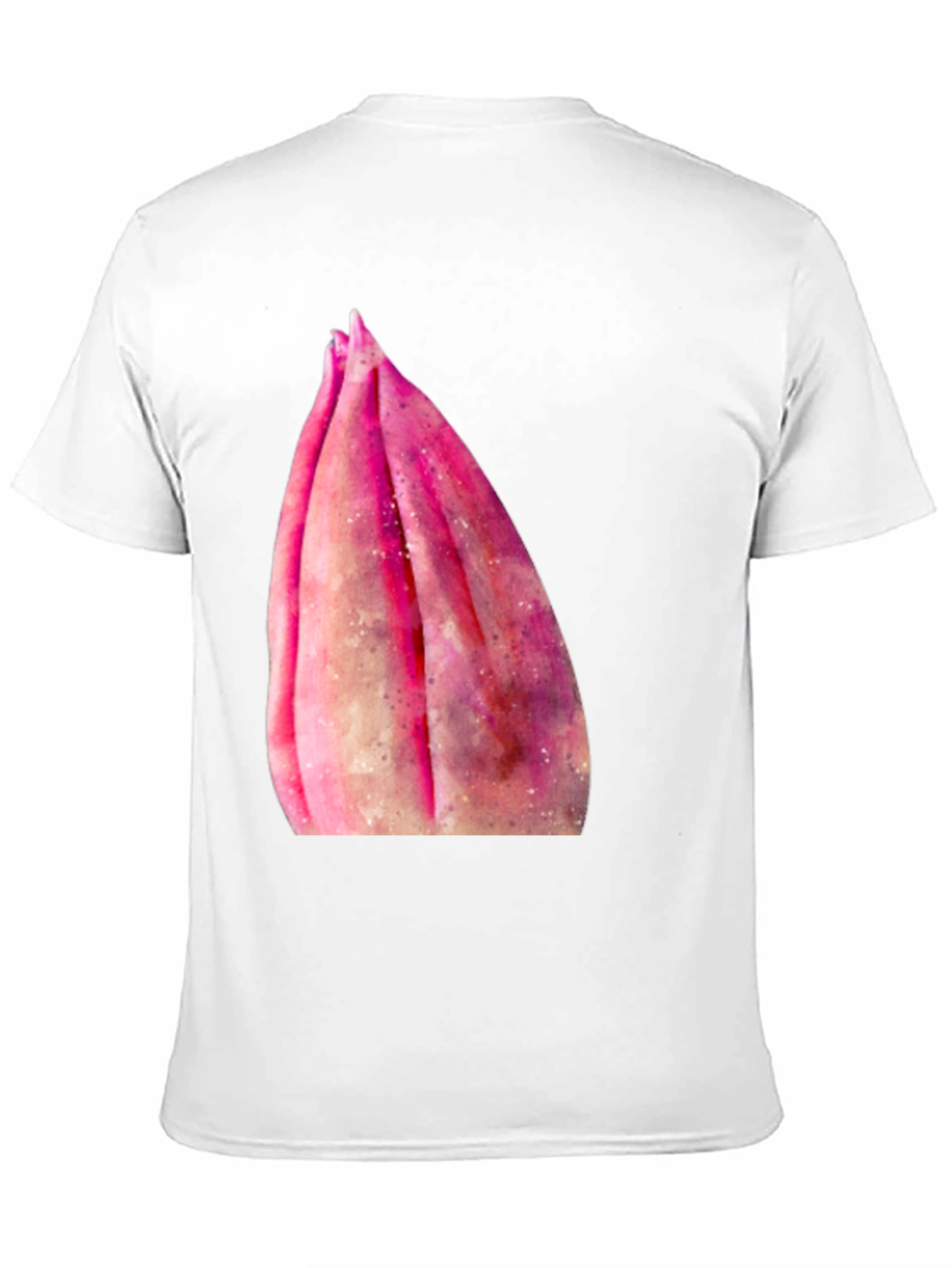 Pink Flower Bud T-Shirt - Soft Cotton Casual Tee
