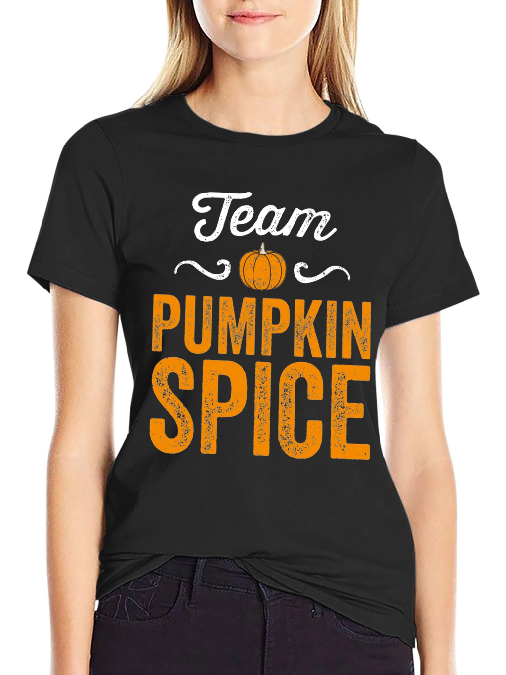 Team Pumpkin Spice Black Graphic Tee
