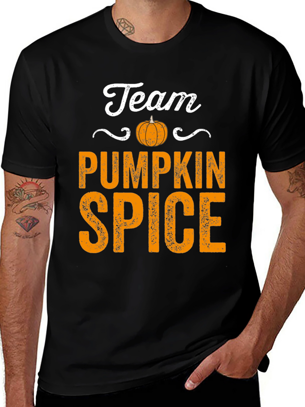 Team Pumpkin Spice Black Graphic Tee