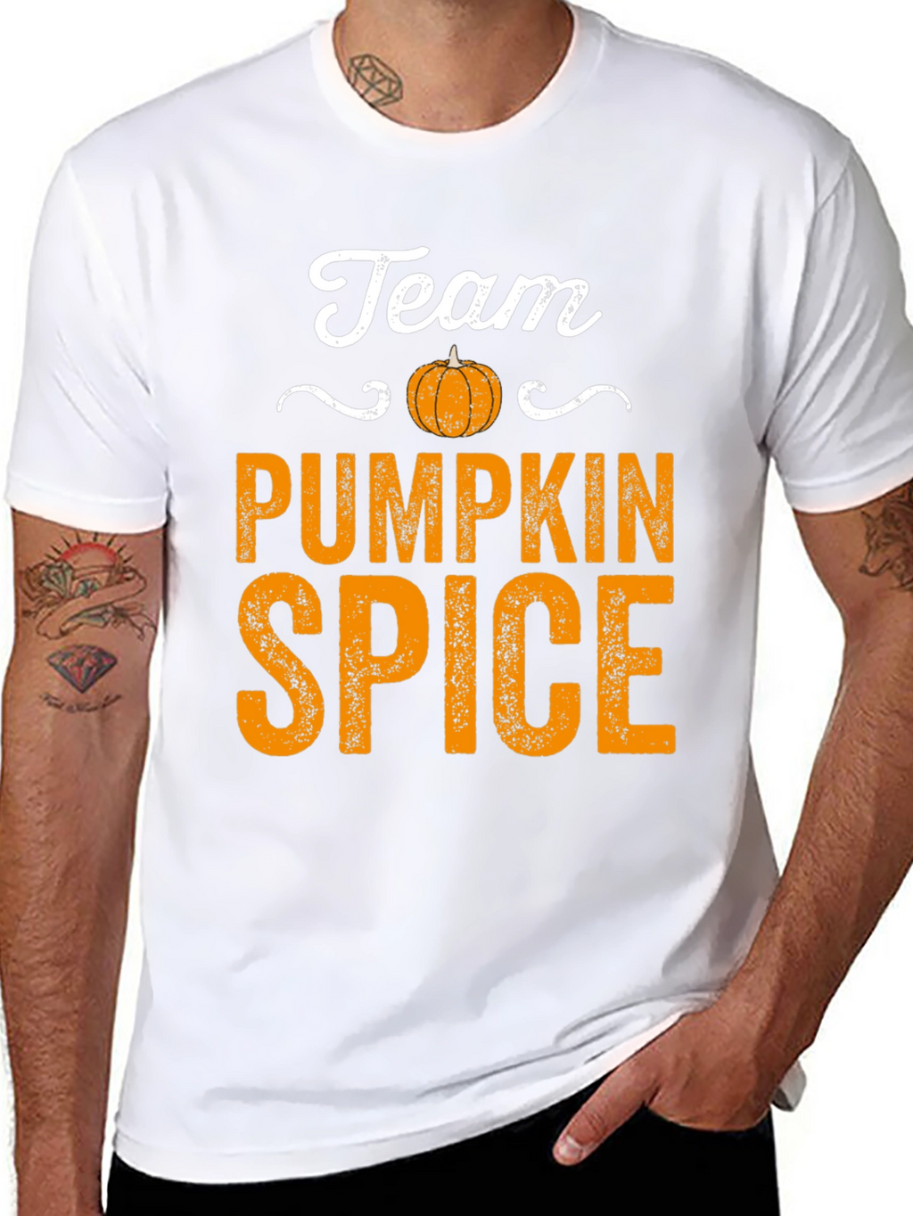 Team Pumpkin Spice Black Graphic Tee