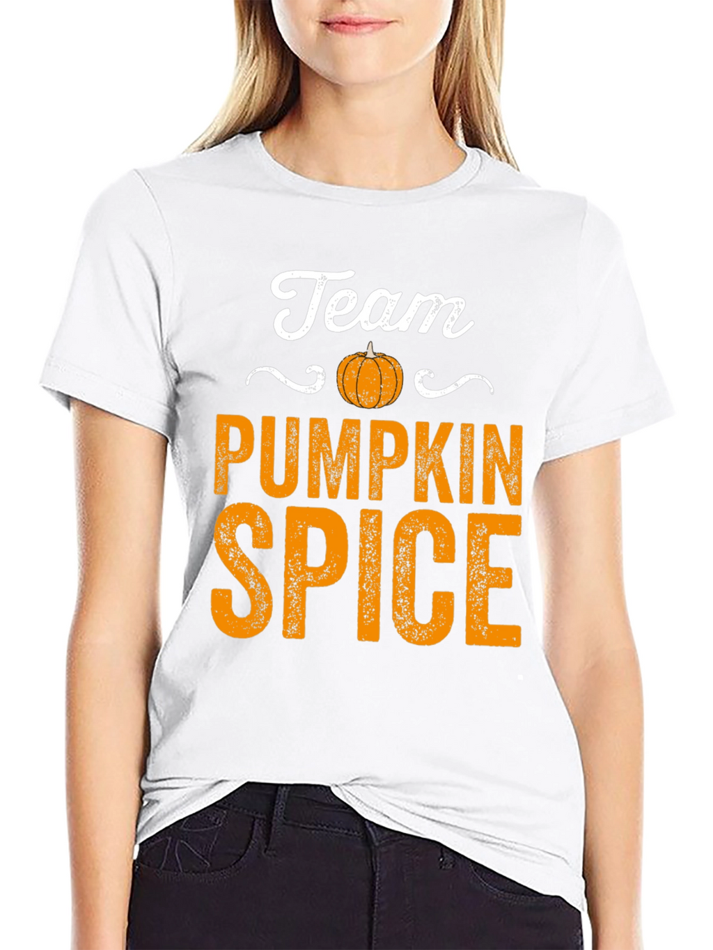 Team Pumpkin Spice Black Graphic Tee