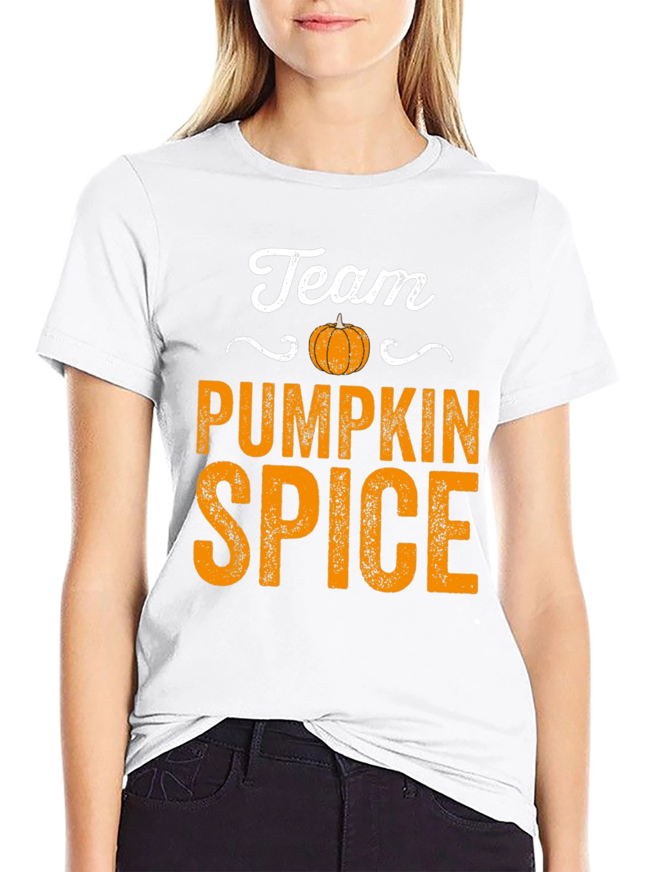 Team Pumpkin Spice Black Graphic Tee