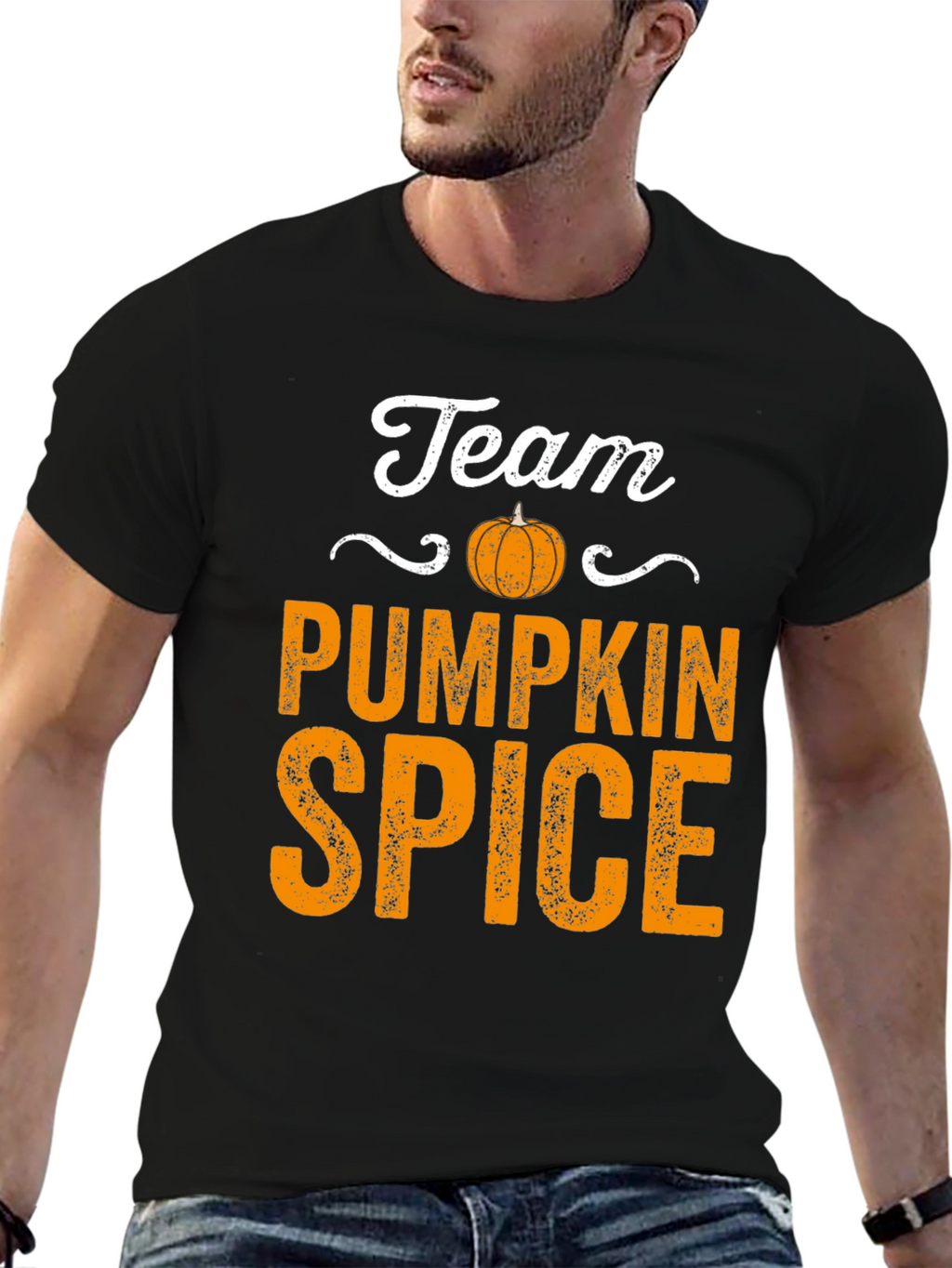Team Pumpkin Spice Black Graphic Tee