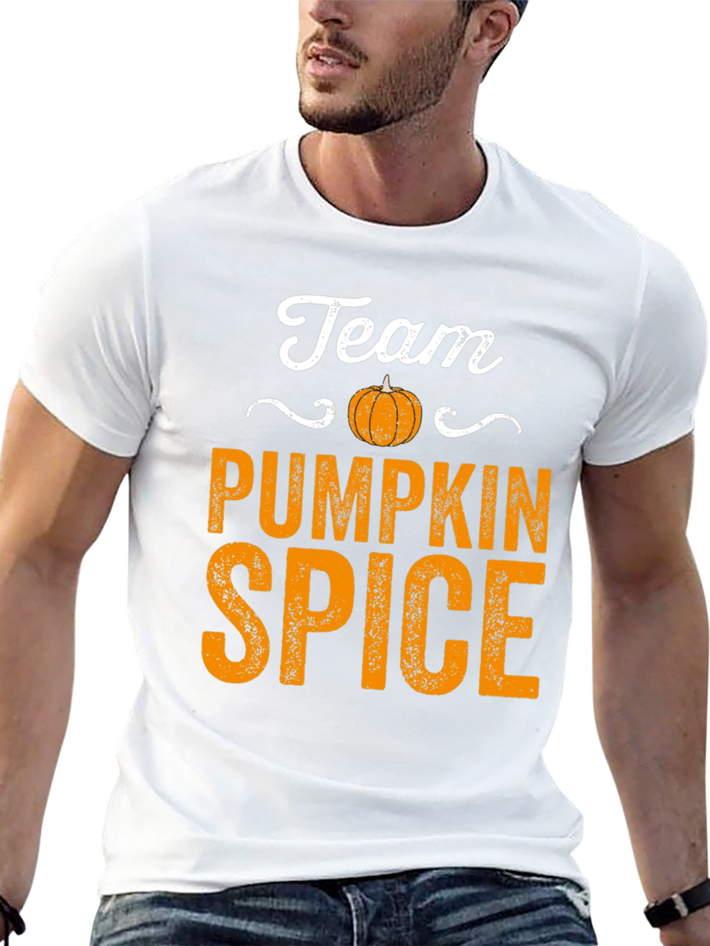 Team Pumpkin Spice Black Graphic Tee