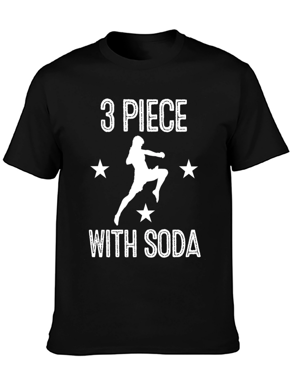 3 Piece With Soda Black Graphic Tee