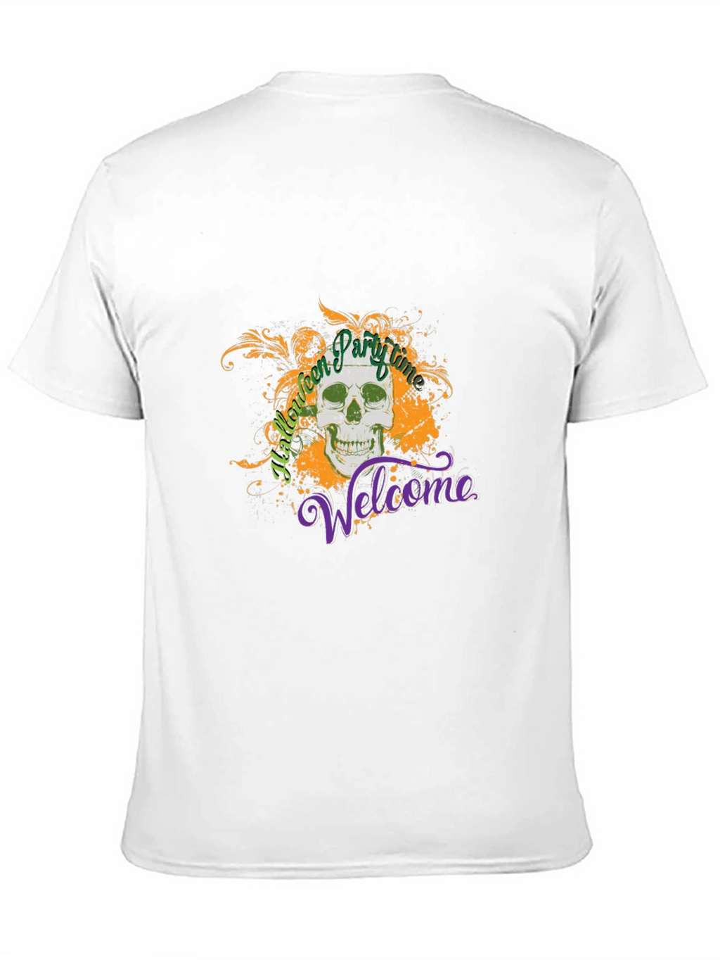 Halloween Party Time Skull Graphic Tee