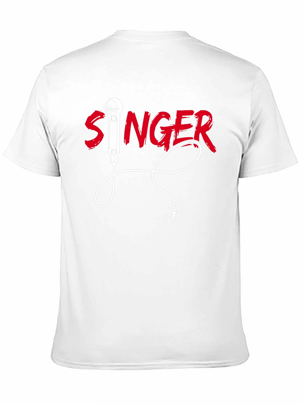 Singer Graphic Black T-Shirt Microphone Design