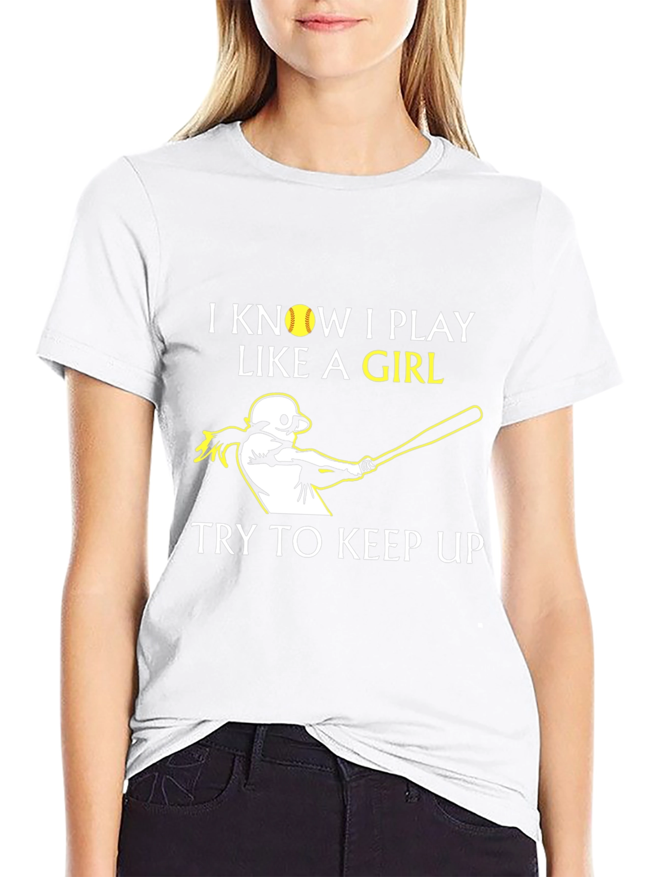 I Know I Play Like a Girl Baseball T-Shirt