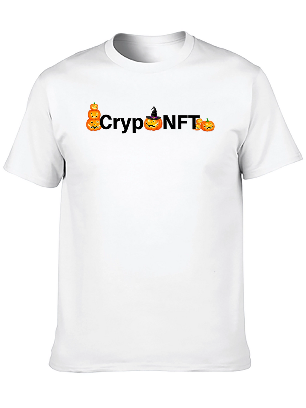 Crypto NFT Halloween Pumpkin Black T-Shirt