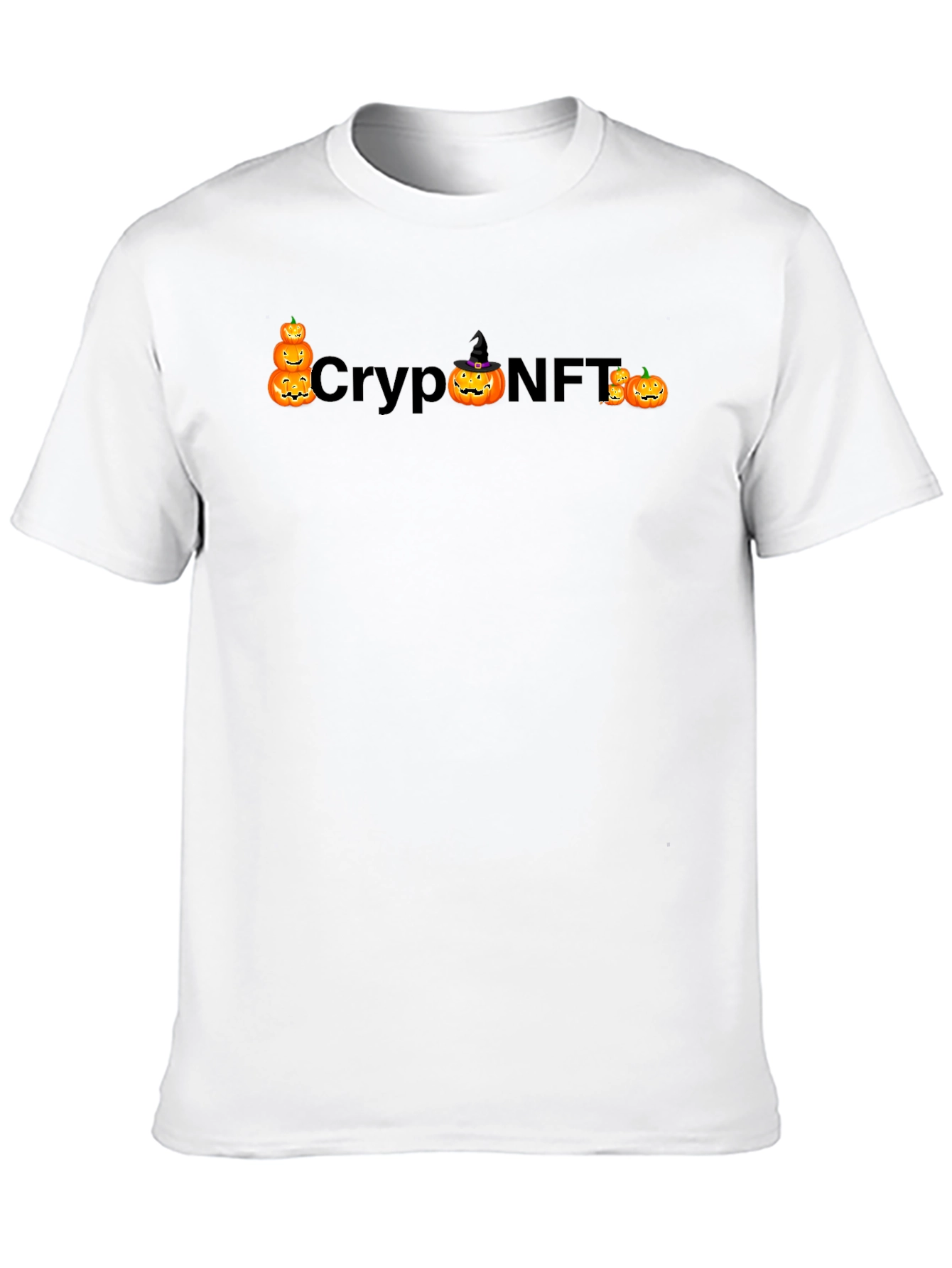 Crypto NFT Halloween Pumpkin Black T-Shirt