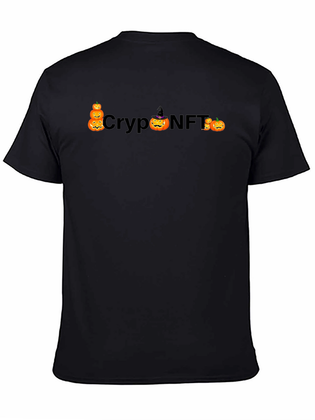 Crypto NFT Halloween Pumpkin Black T-Shirt