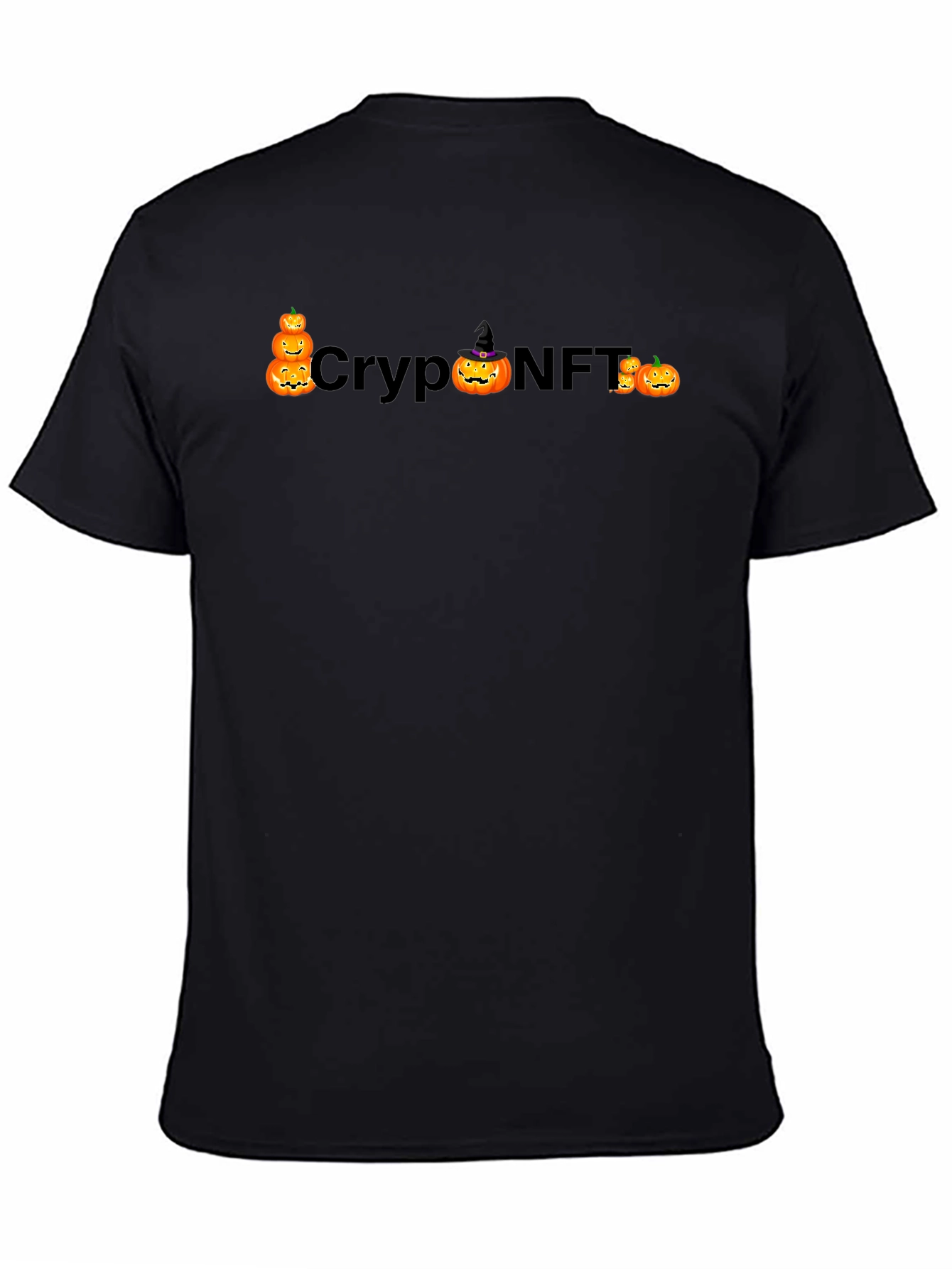 Crypto NFT Halloween Pumpkin Black T-Shirt