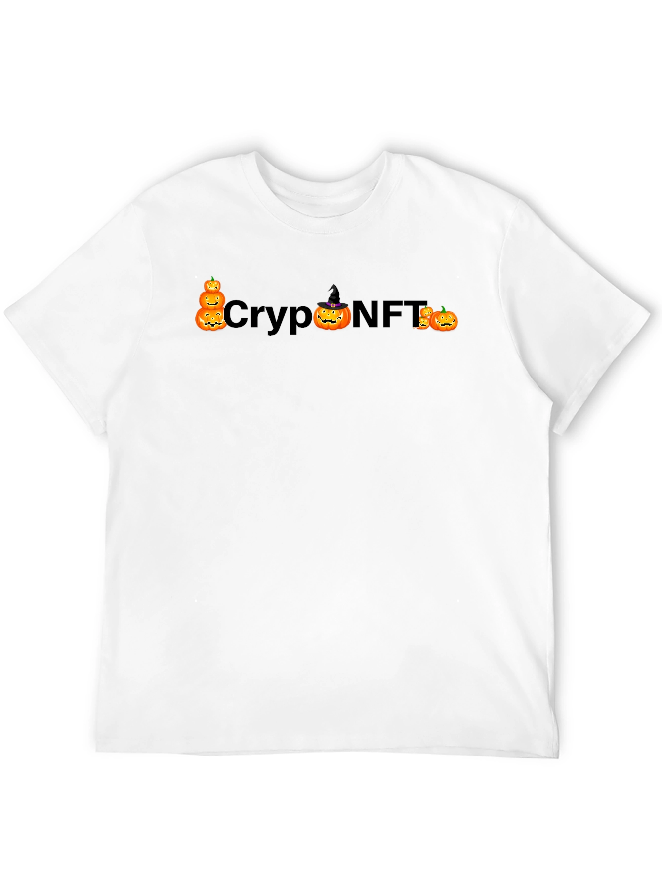 Crypto NFT Halloween Pumpkin Black T-Shirt