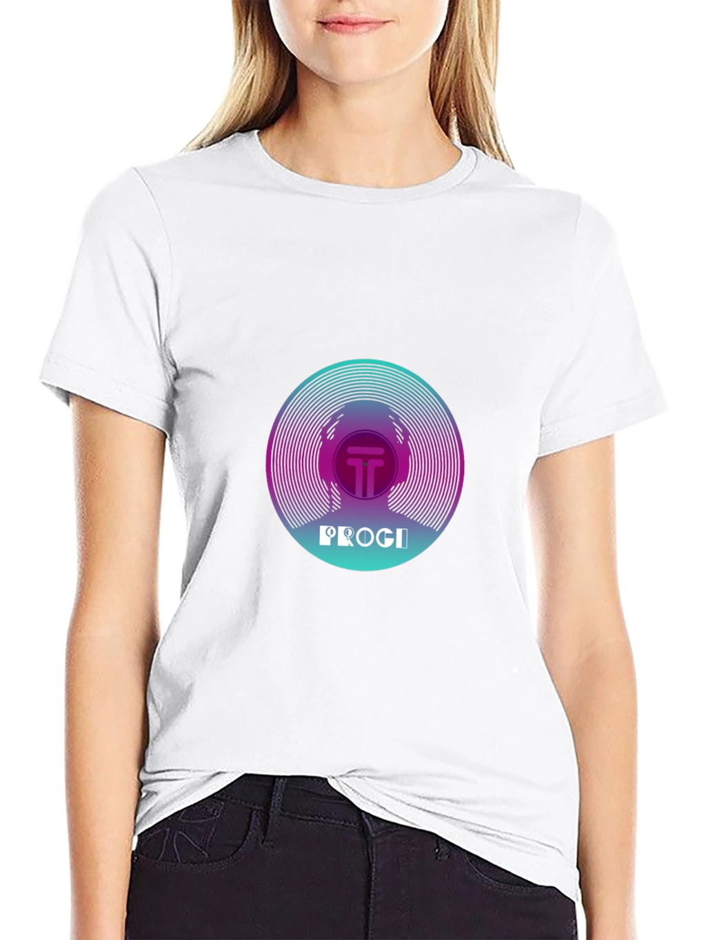 Progi Graphic Tee - Retro Vinyl Design