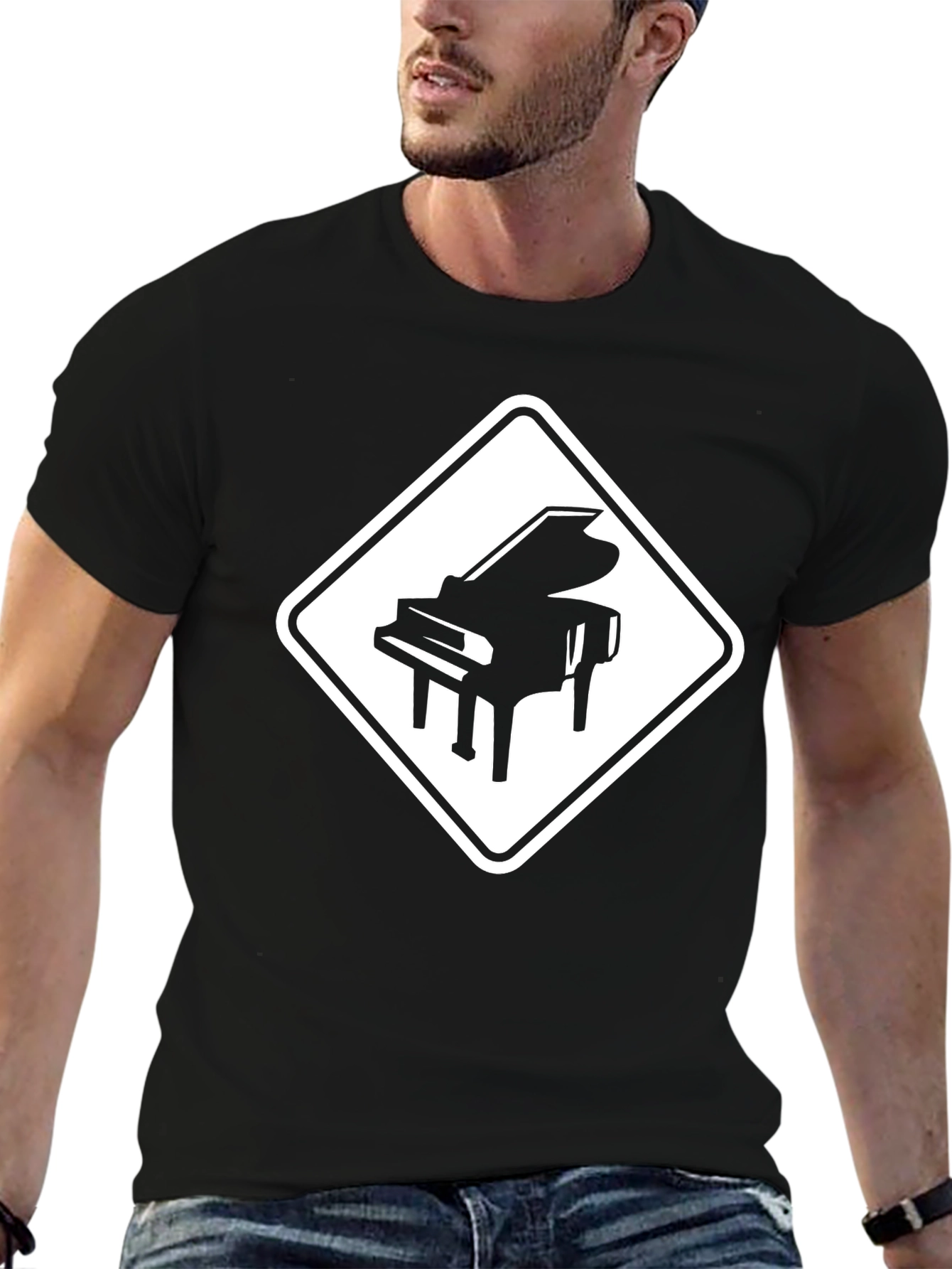 Piano Crossing T-Shirt - Musician Tee