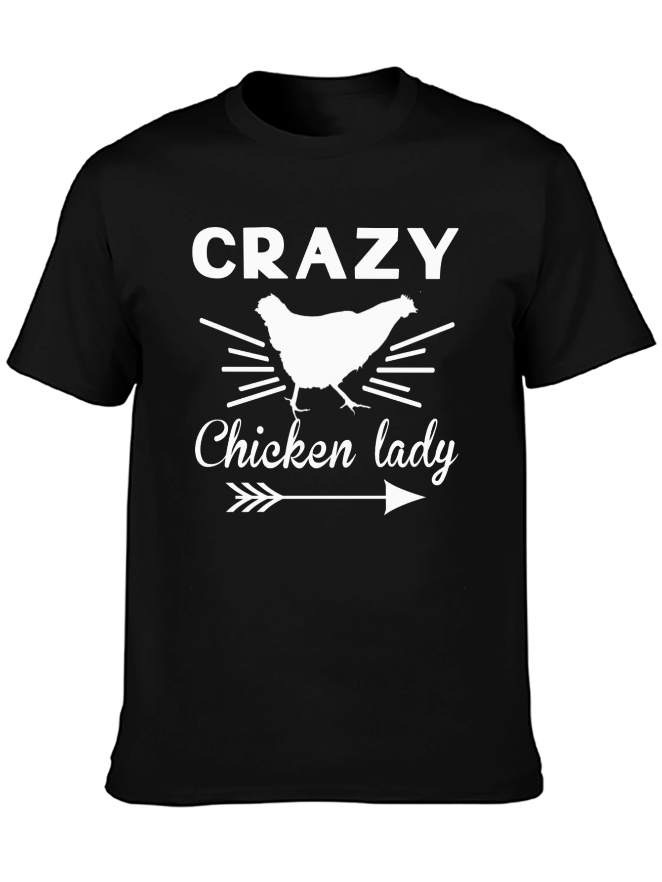 Crazy Chicken Lady Graphic T-Shirt