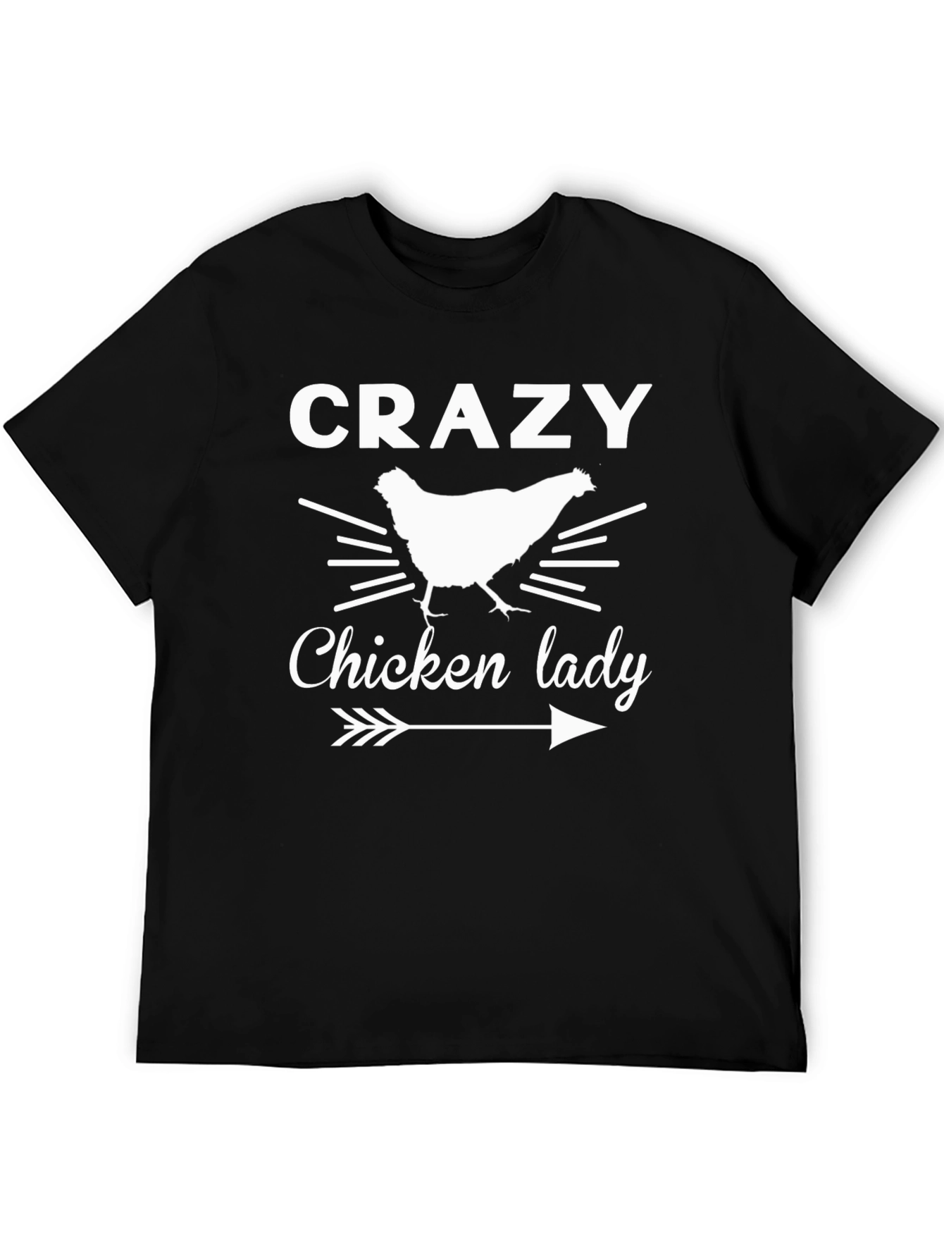 Crazy Chicken Lady Graphic T-Shirt