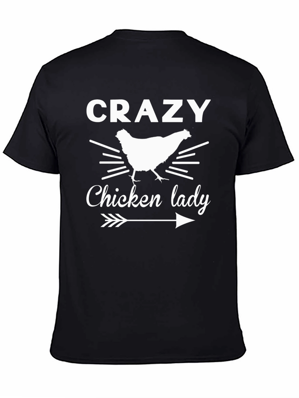 Crazy Chicken Lady Graphic T-Shirt