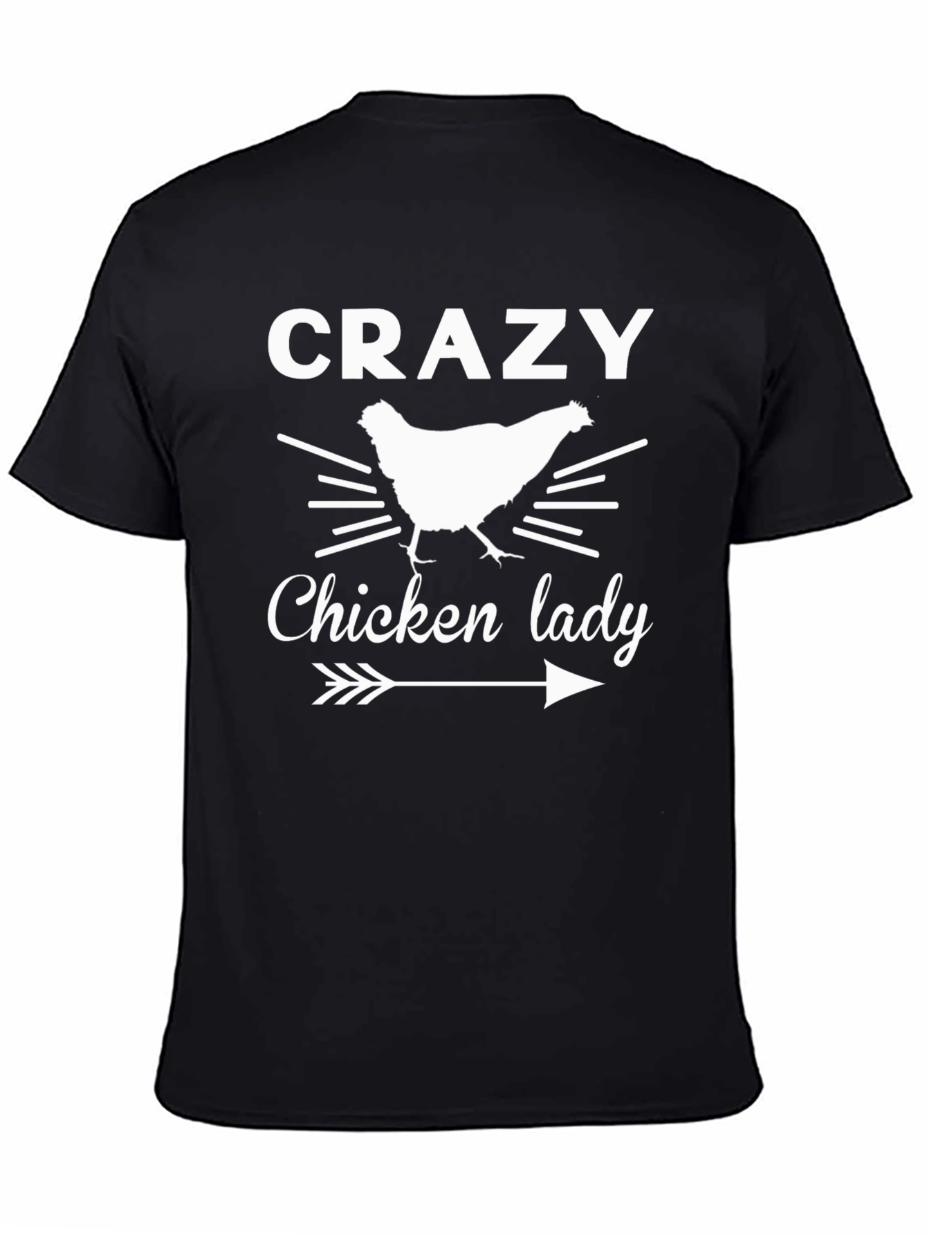 Crazy Chicken Lady Graphic T-Shirt