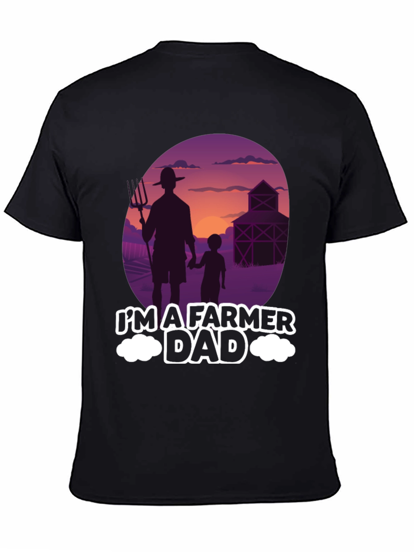 Farmer Dad T-Shirt: Silhouette Graphic Tee