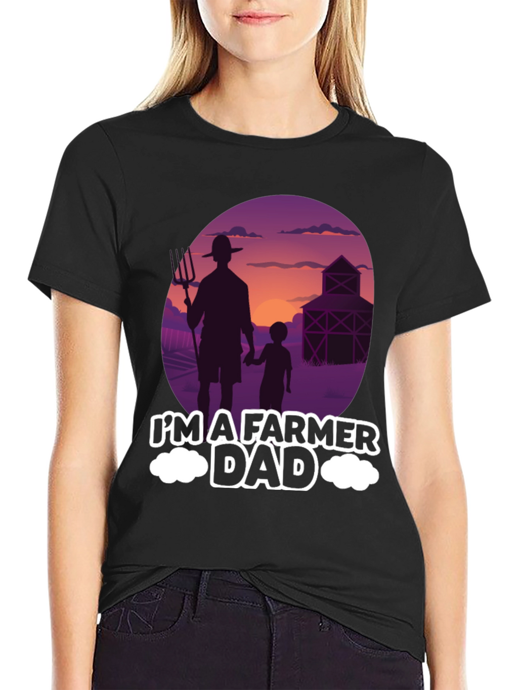 Farmer Dad T-Shirt: Silhouette Graphic Tee
