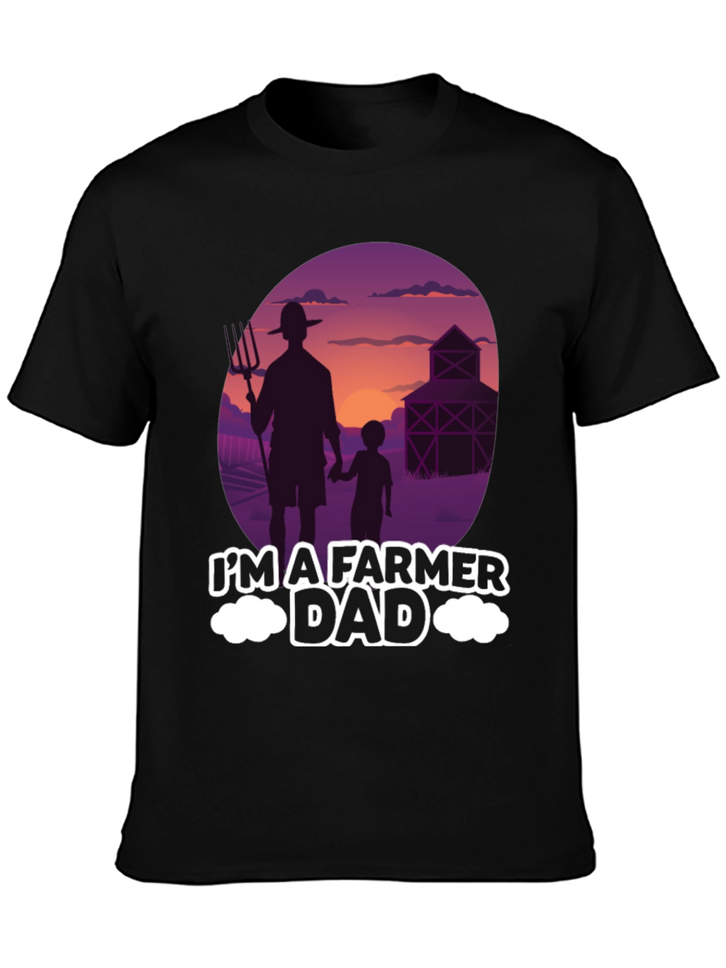 Farmer Dad T-Shirt: Silhouette Graphic Tee