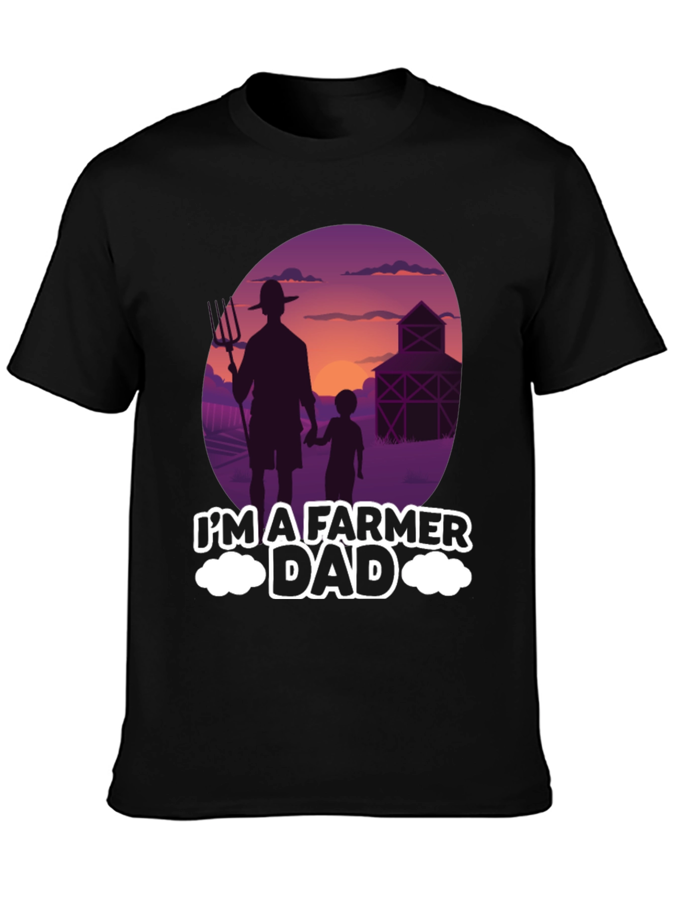 Farmer Dad T-Shirt: Silhouette Graphic Tee