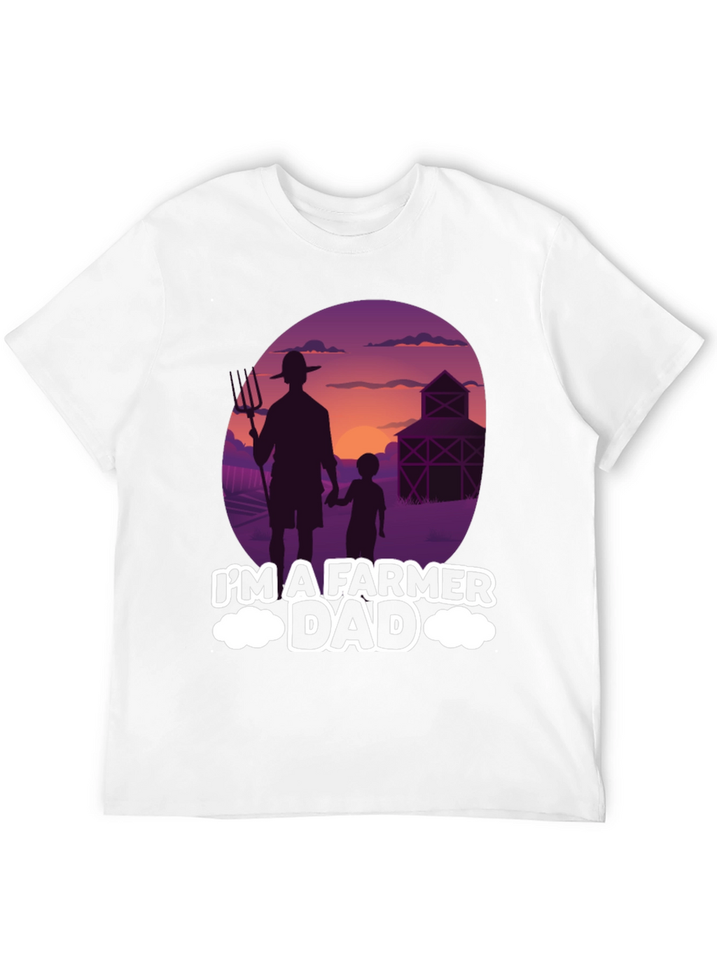Farmer Dad T-Shirt: Silhouette Graphic Tee
