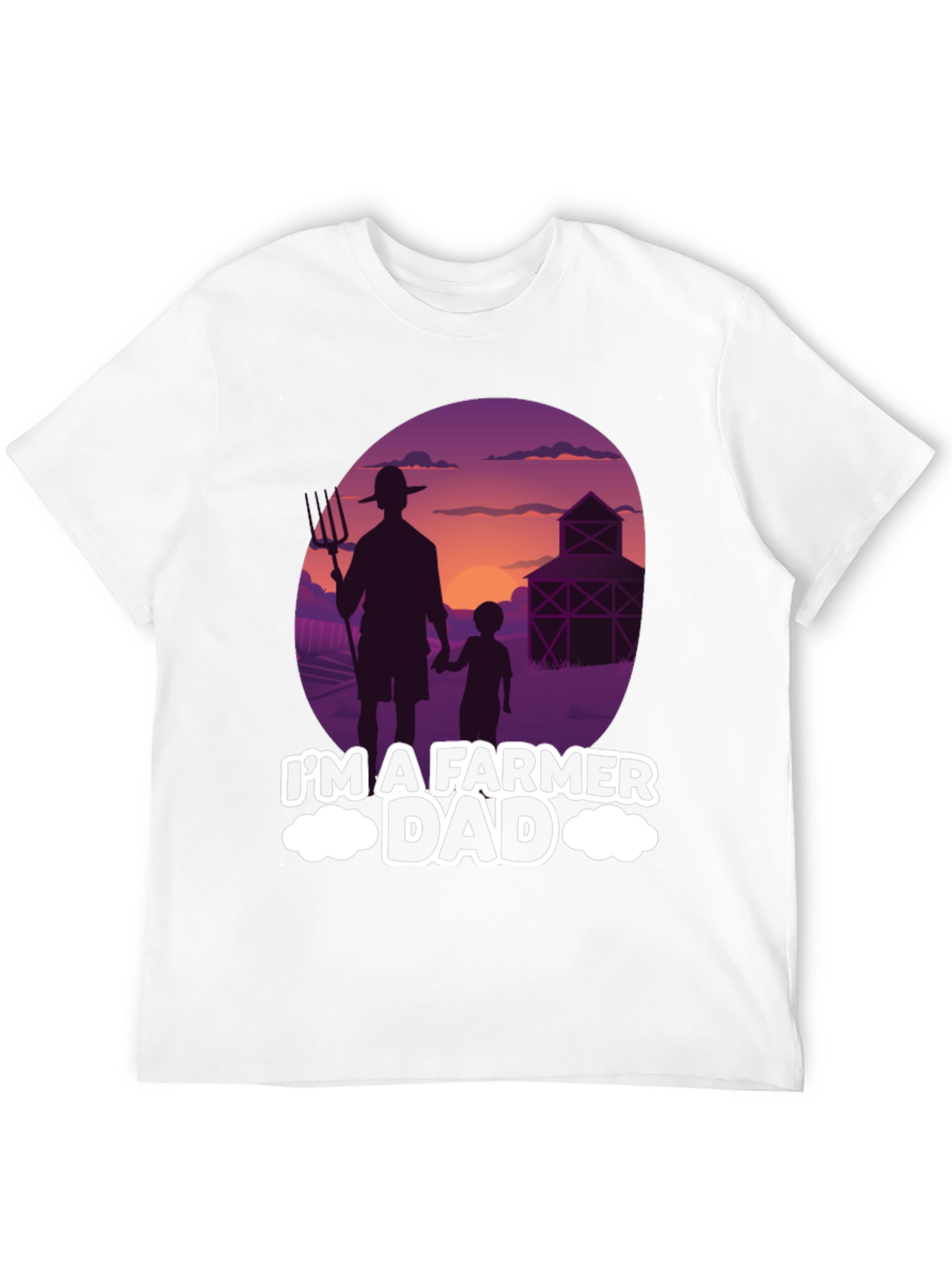 Farmer Dad T-Shirt: Silhouette Graphic Tee
