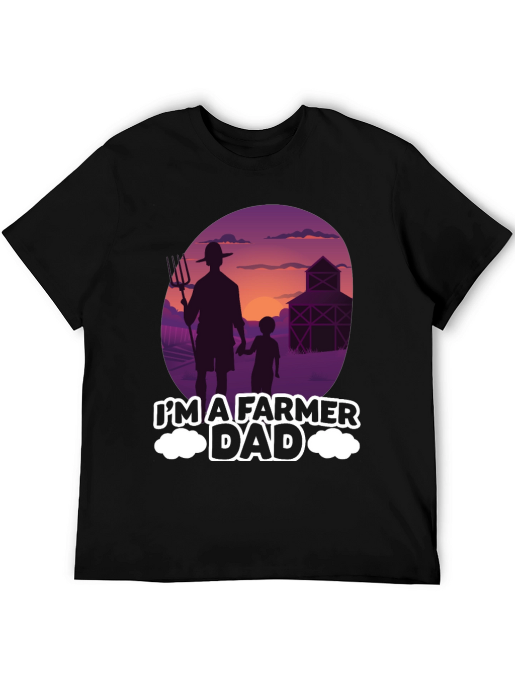 Farmer Dad T-Shirt: Silhouette Graphic Tee