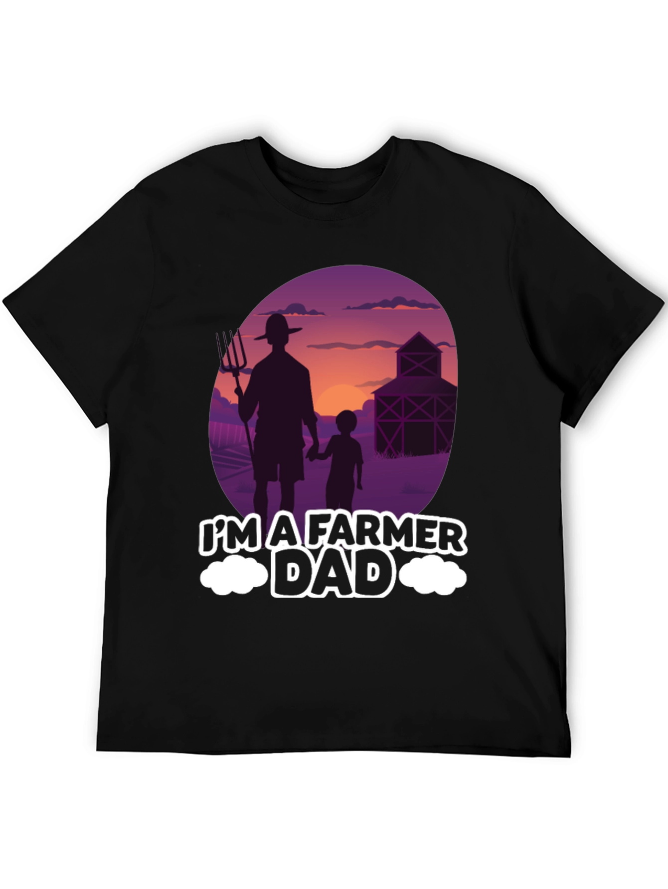 Farmer Dad T-Shirt: Silhouette Graphic Tee