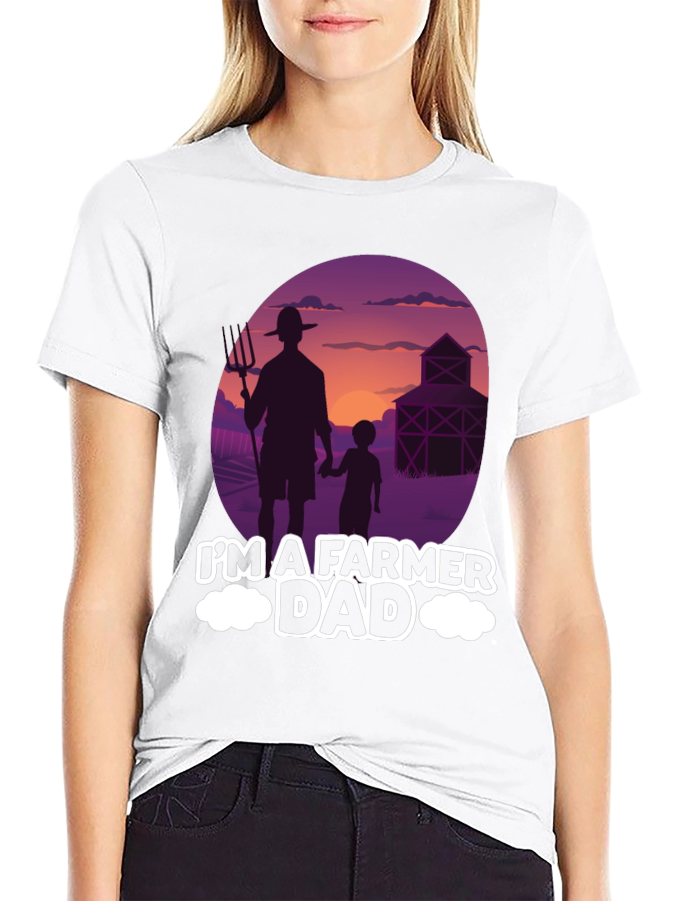 Farmer Dad T-Shirt: Silhouette Graphic Tee