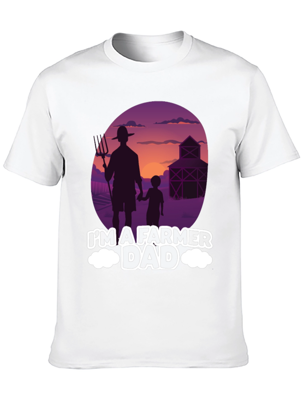 Farmer Dad T-Shirt: Silhouette Graphic Tee