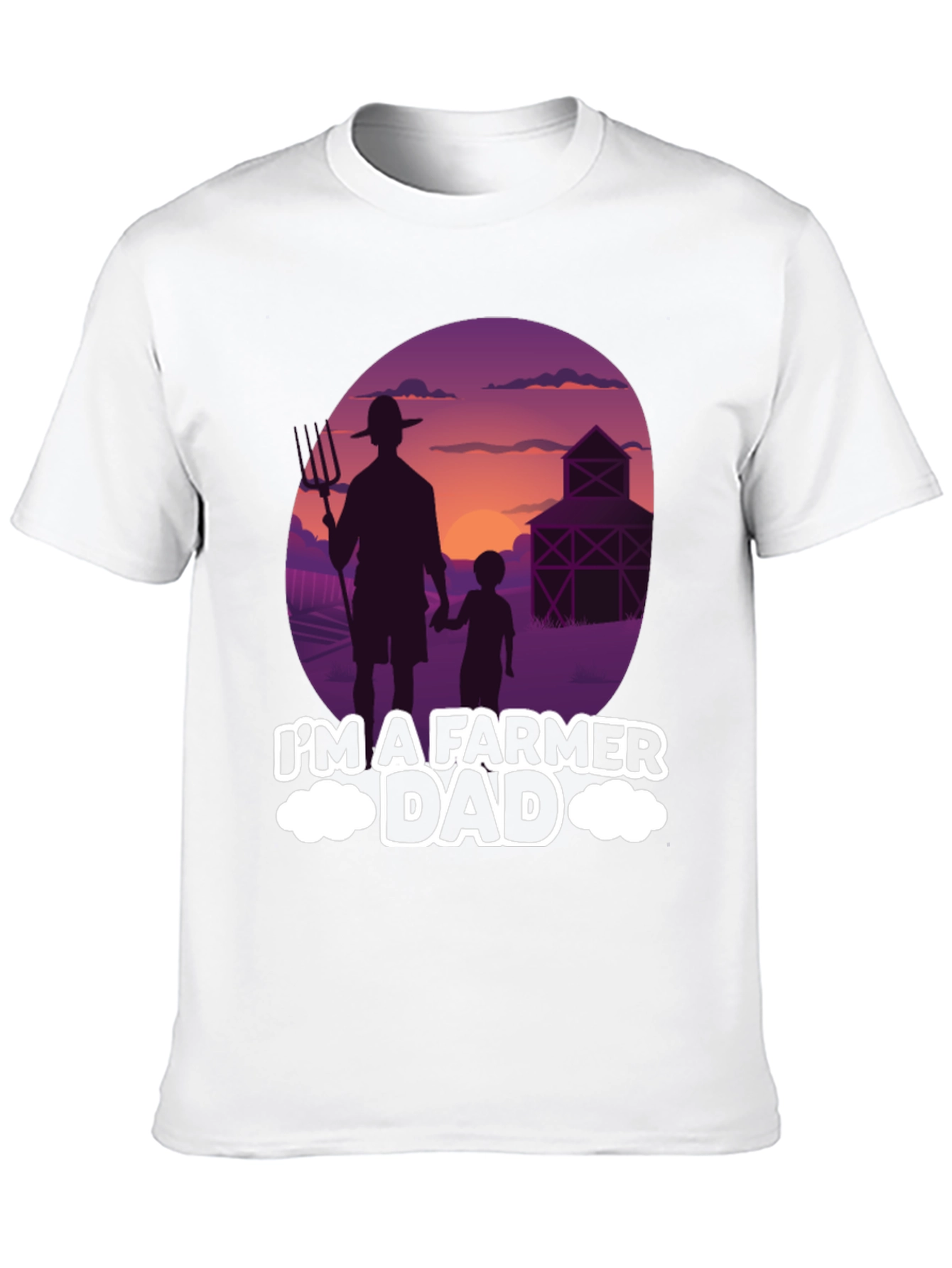 Farmer Dad T-Shirt: Silhouette Graphic Tee