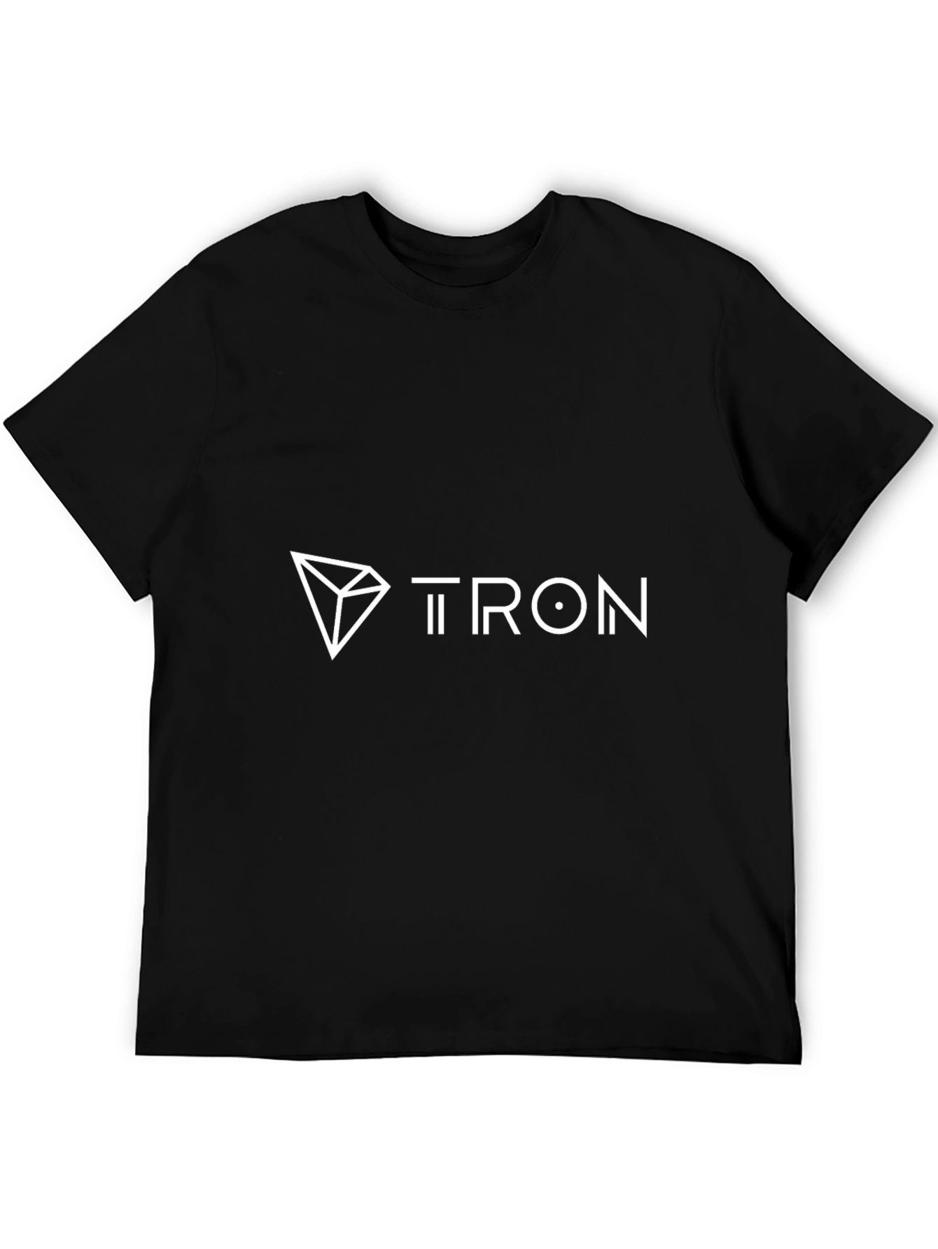 Tron Crypto Black T-Shirt - Modern Geometric Design