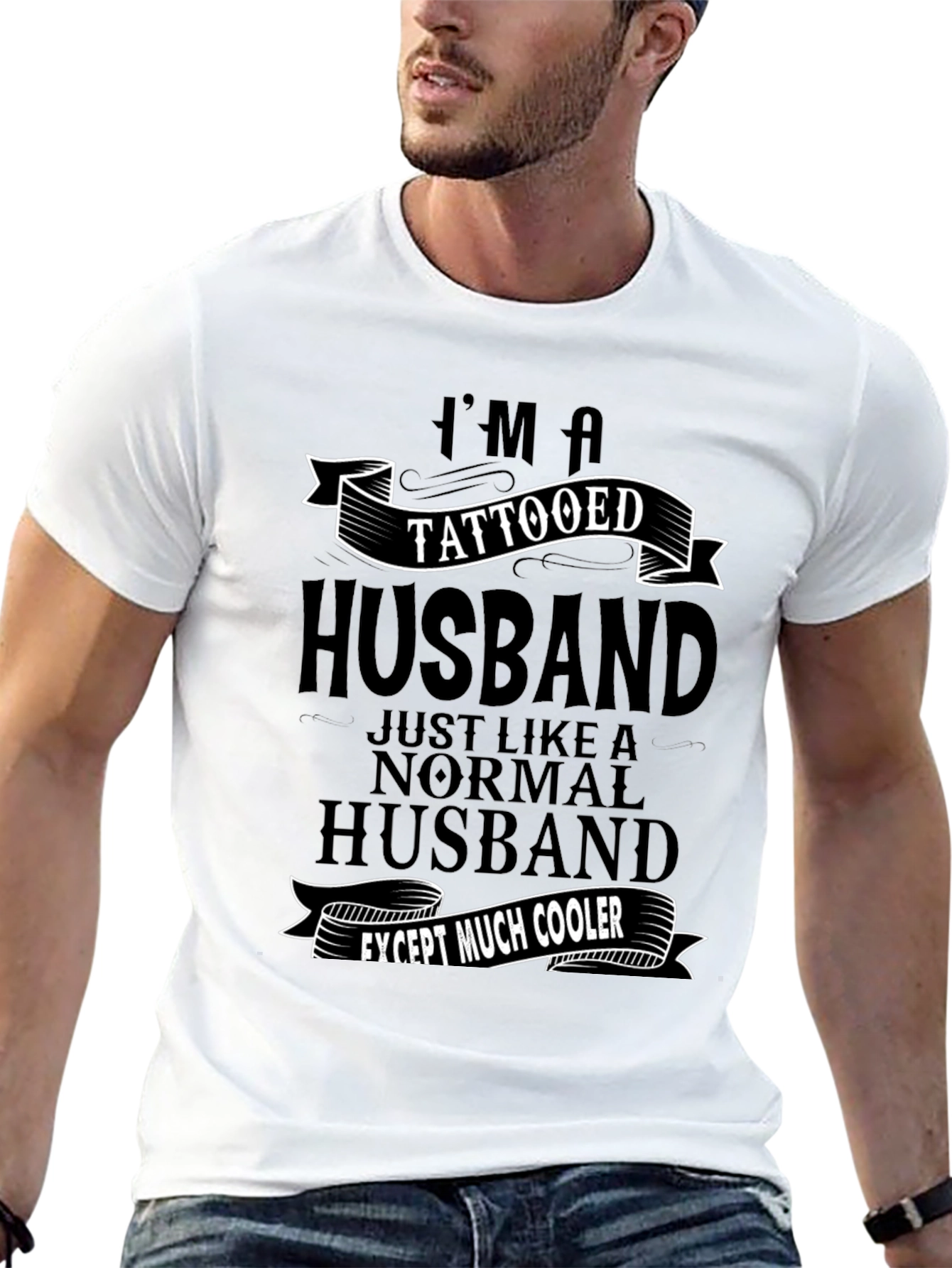 Tattooed Husband Graphic T-Shirt - Cool Husband Tee