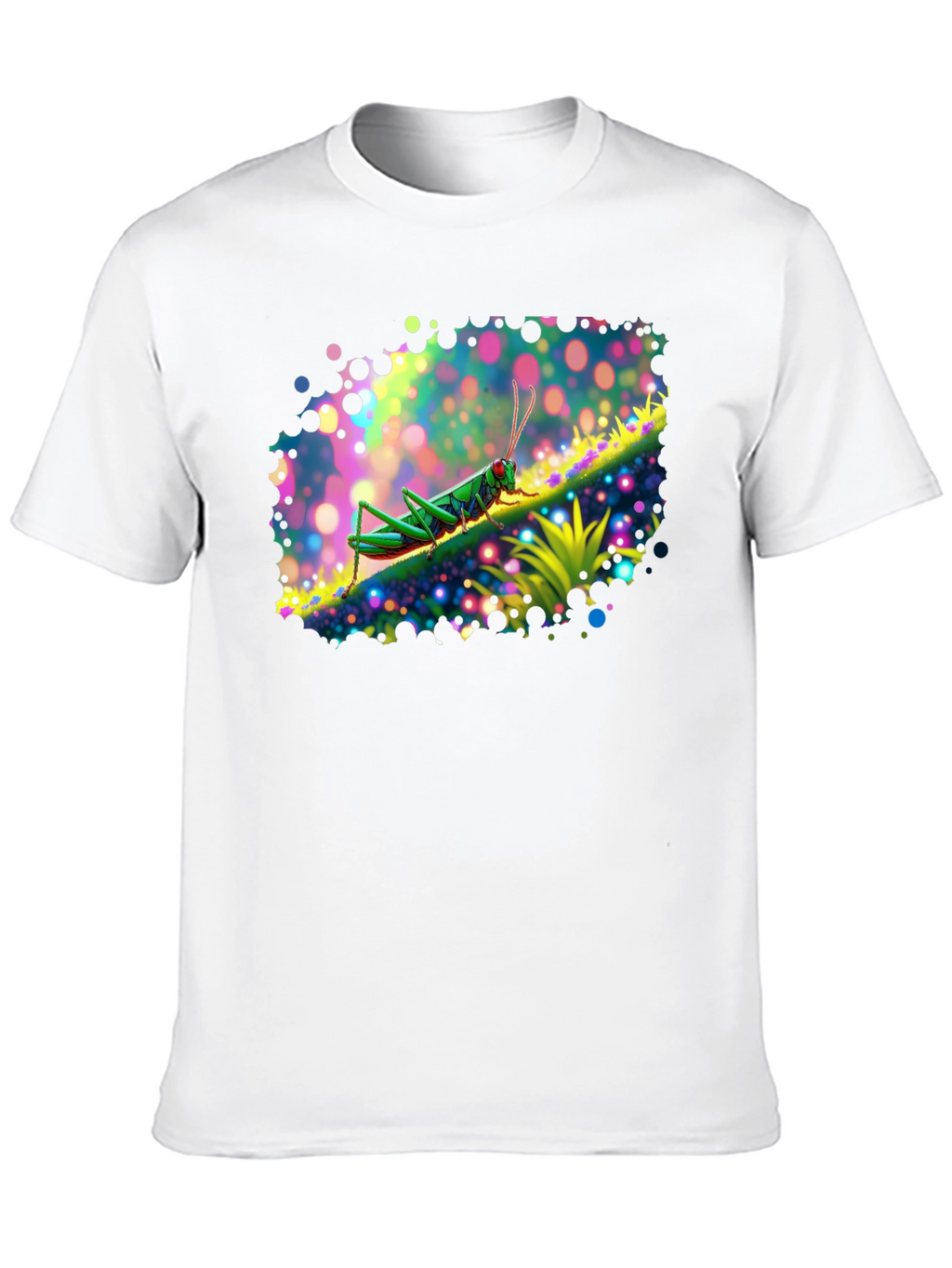 Grasshopper Graphic Tee - Vivid Insect Art