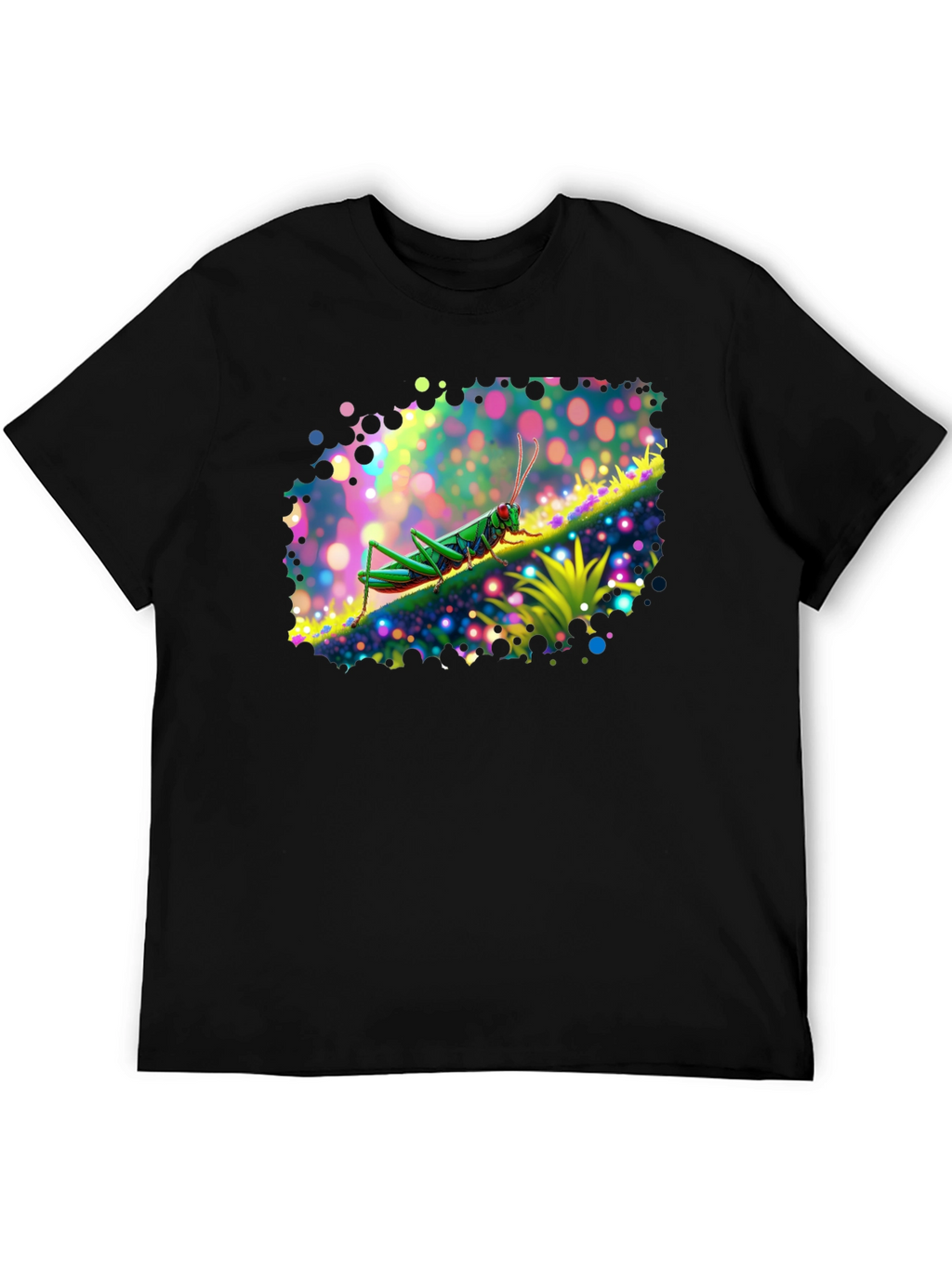 Grasshopper Graphic Tee - Vivid Insect Art