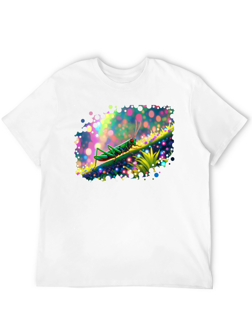 Grasshopper Graphic Tee - Vivid Insect Art