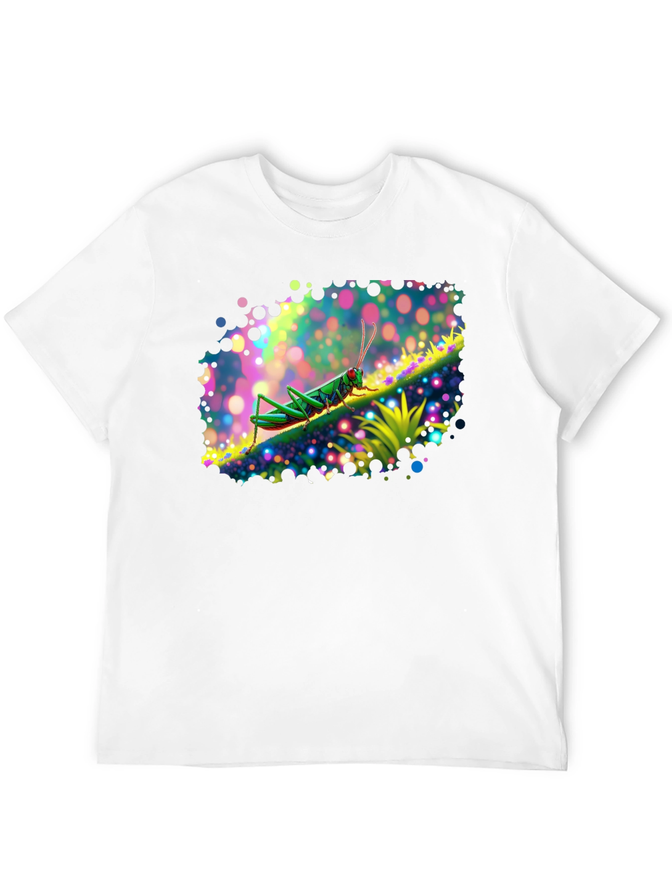 Grasshopper Graphic Tee - Vivid Insect Art